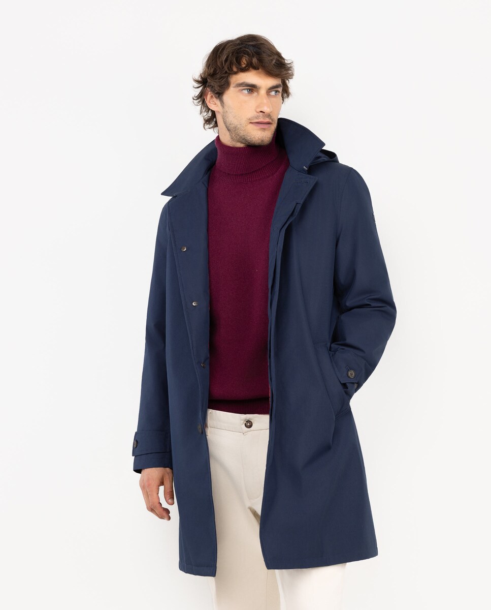 Gabardine Acolchoada em Marinho Azul-marinho-1