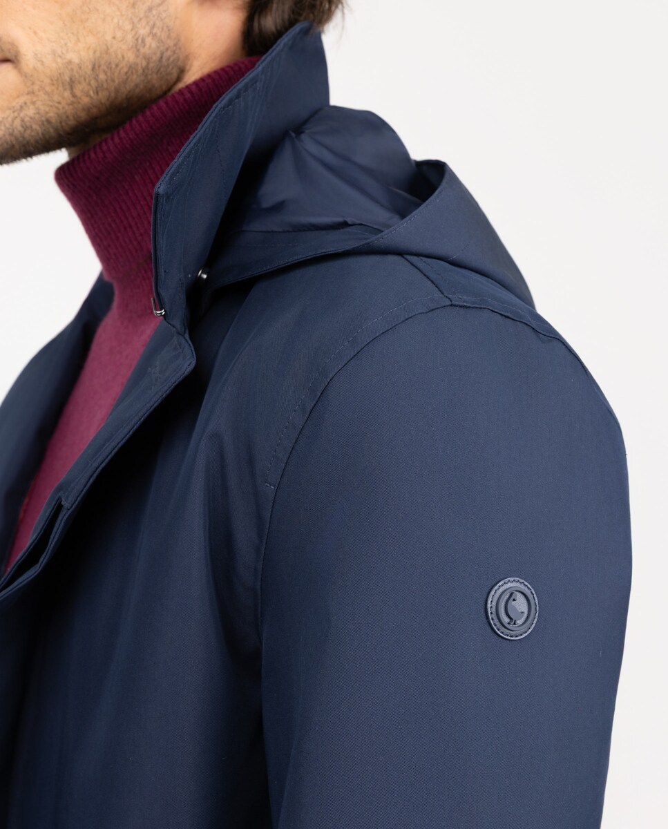 Gabardine Acolchoada em Marinho Azul-marinho-4