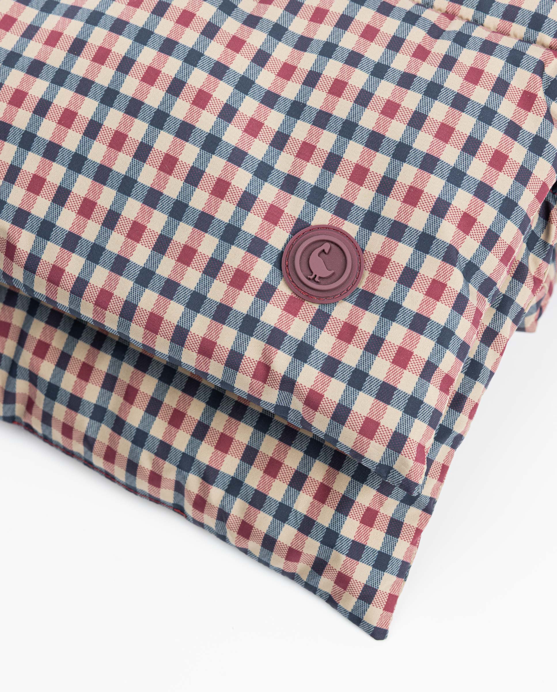 Cachecol Acolchoado Aos Quadrados Harris Castanho-2