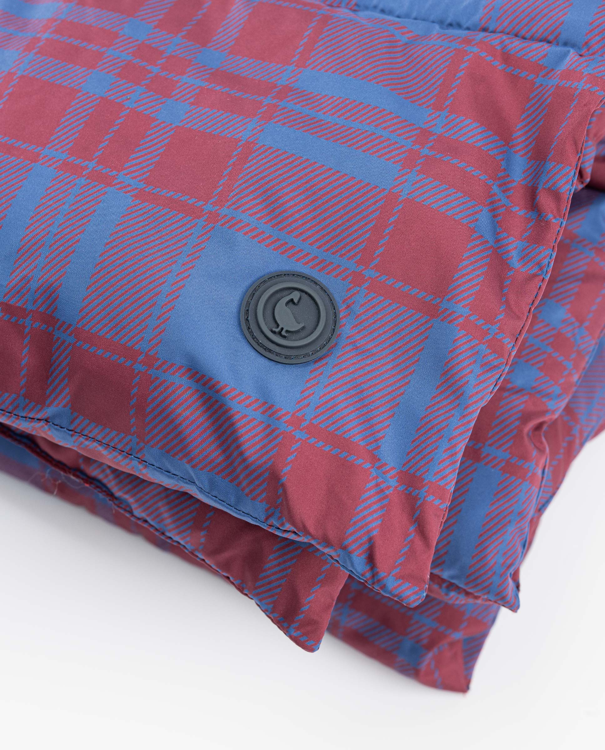 Cachecol Acolchoado Aos Quadrados Harris Grená-2