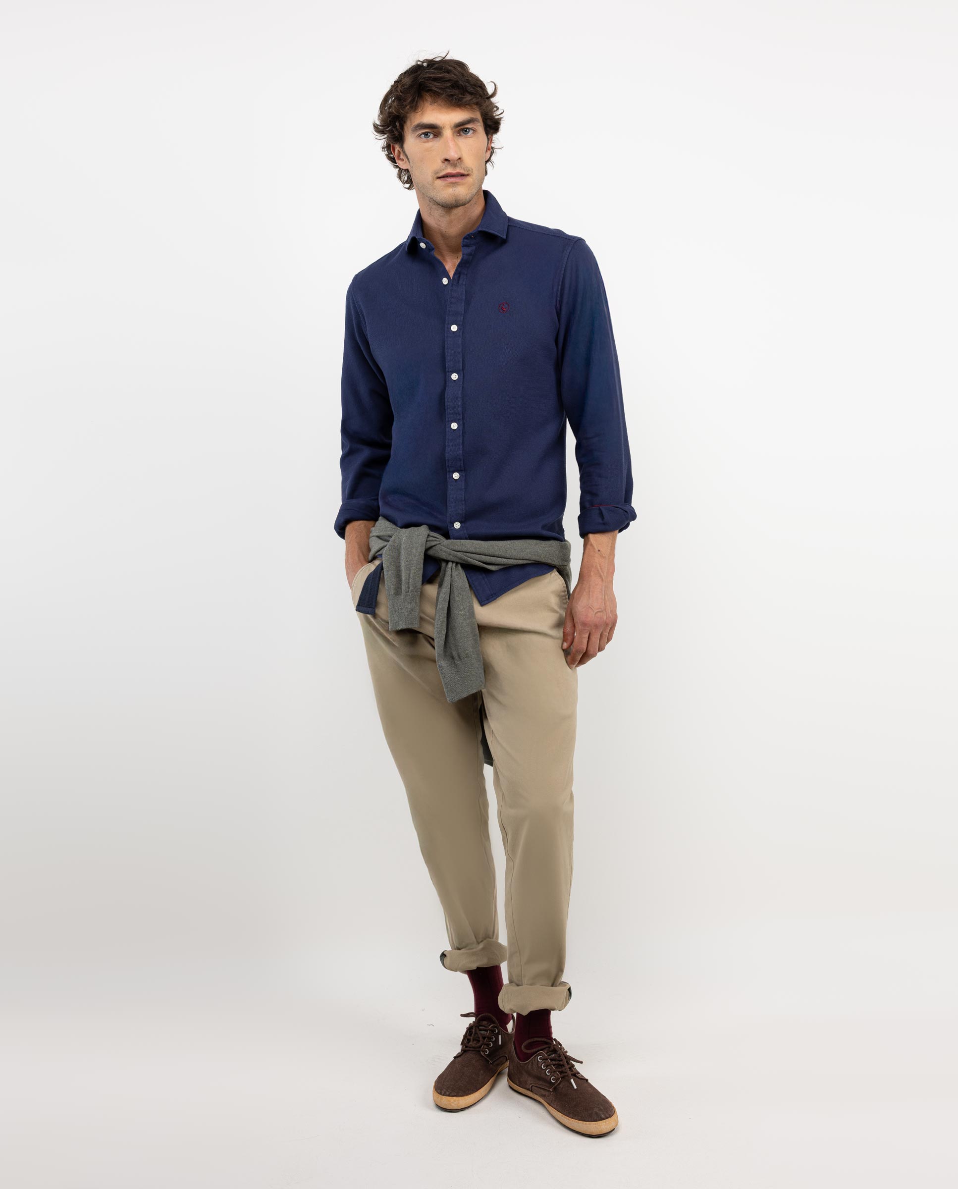 Camisa de Malha de Algodão Verde-2