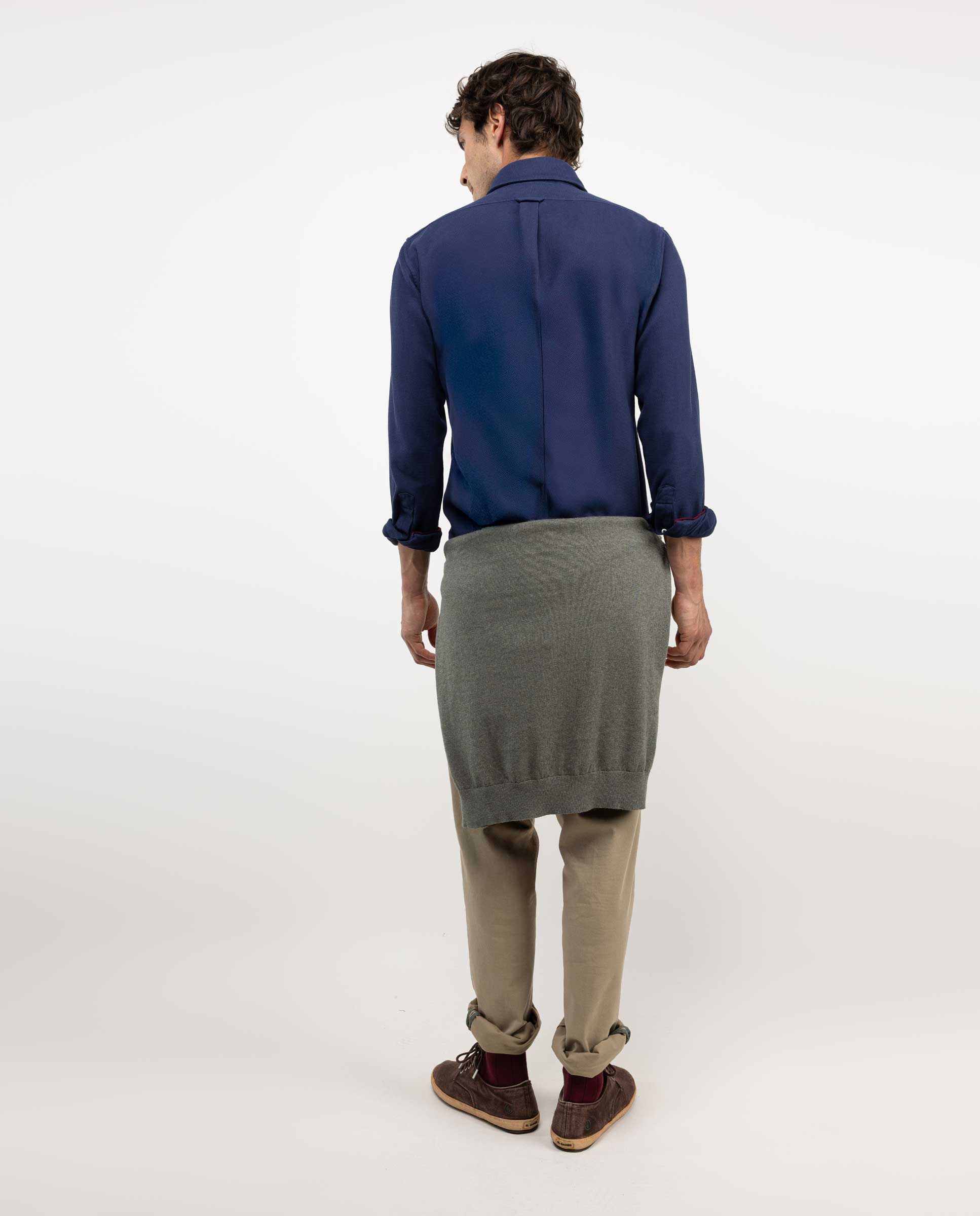 Camisa de Malha de Algodão Verde-4