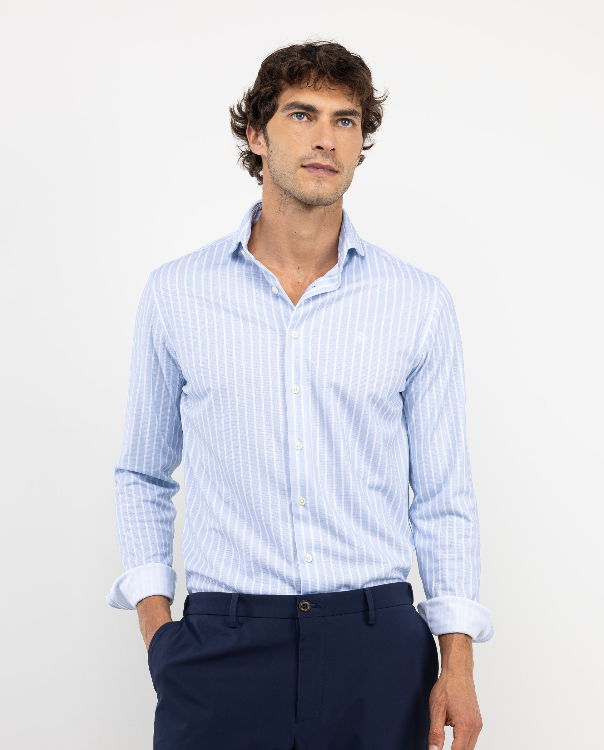 Camisa Sepiia Às Riscas Butcher Azul-1