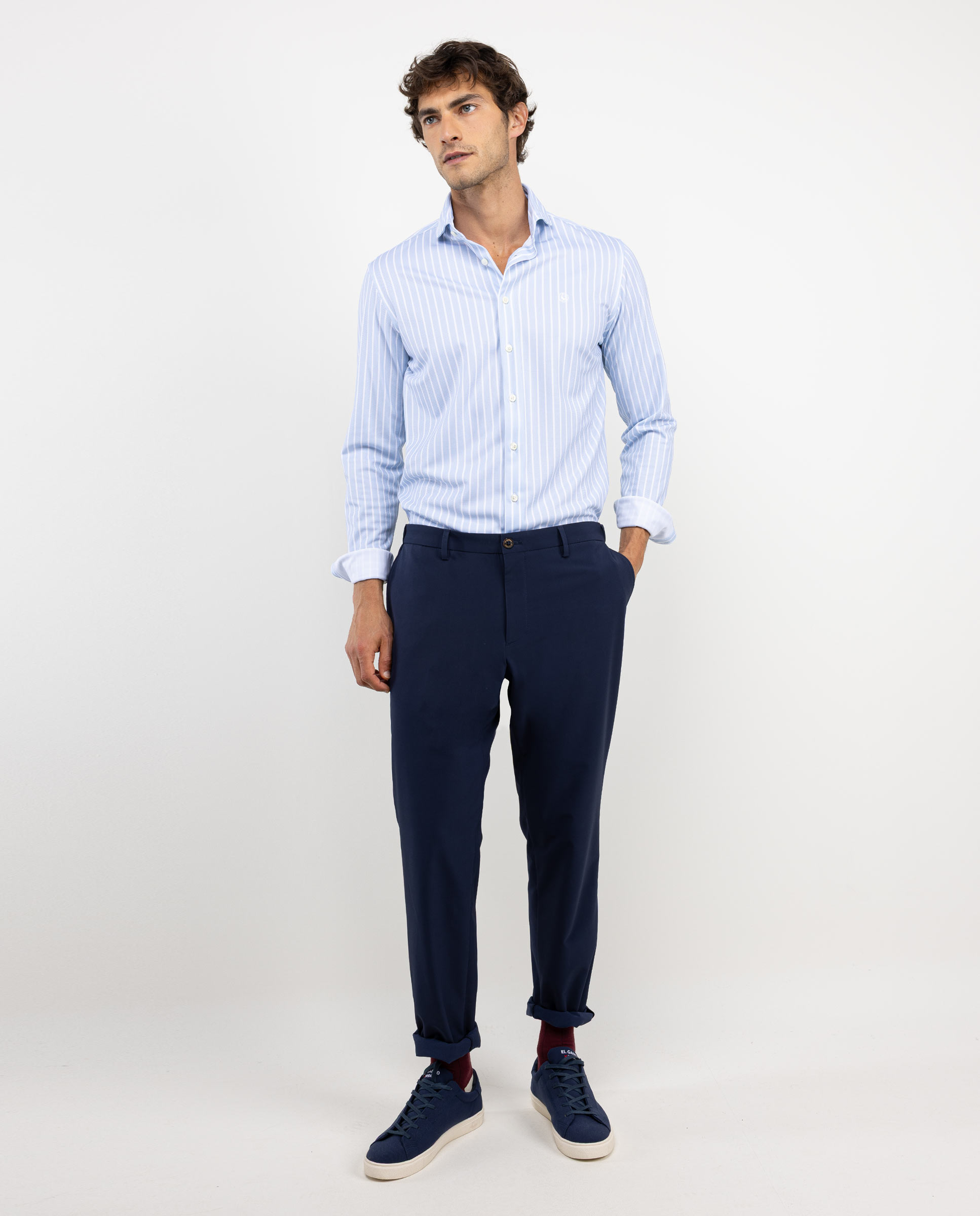 Camisa Sepiia Às Riscas Butcher Azul-2