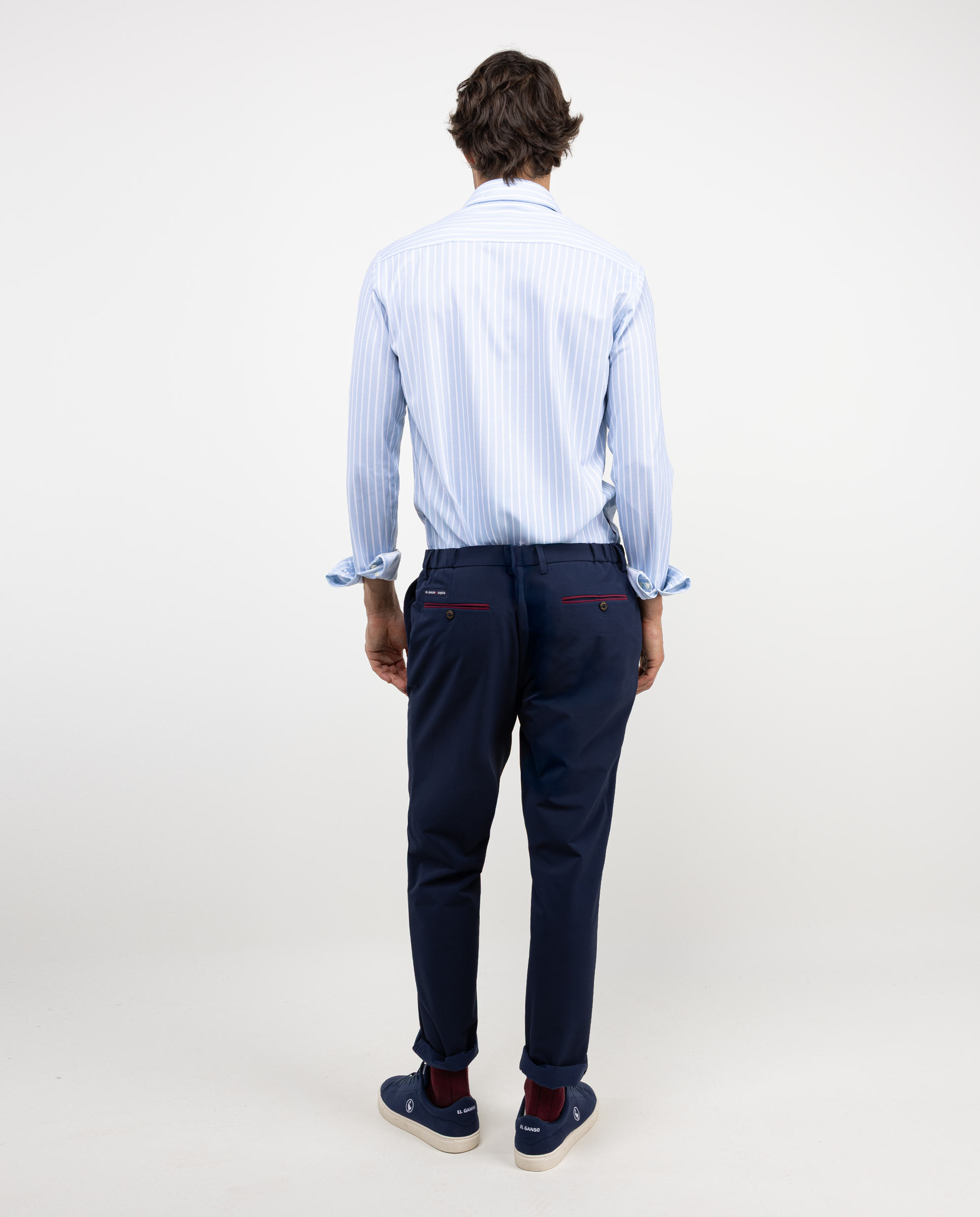 Camisa Sepiia Às Riscas Butcher Azul-4