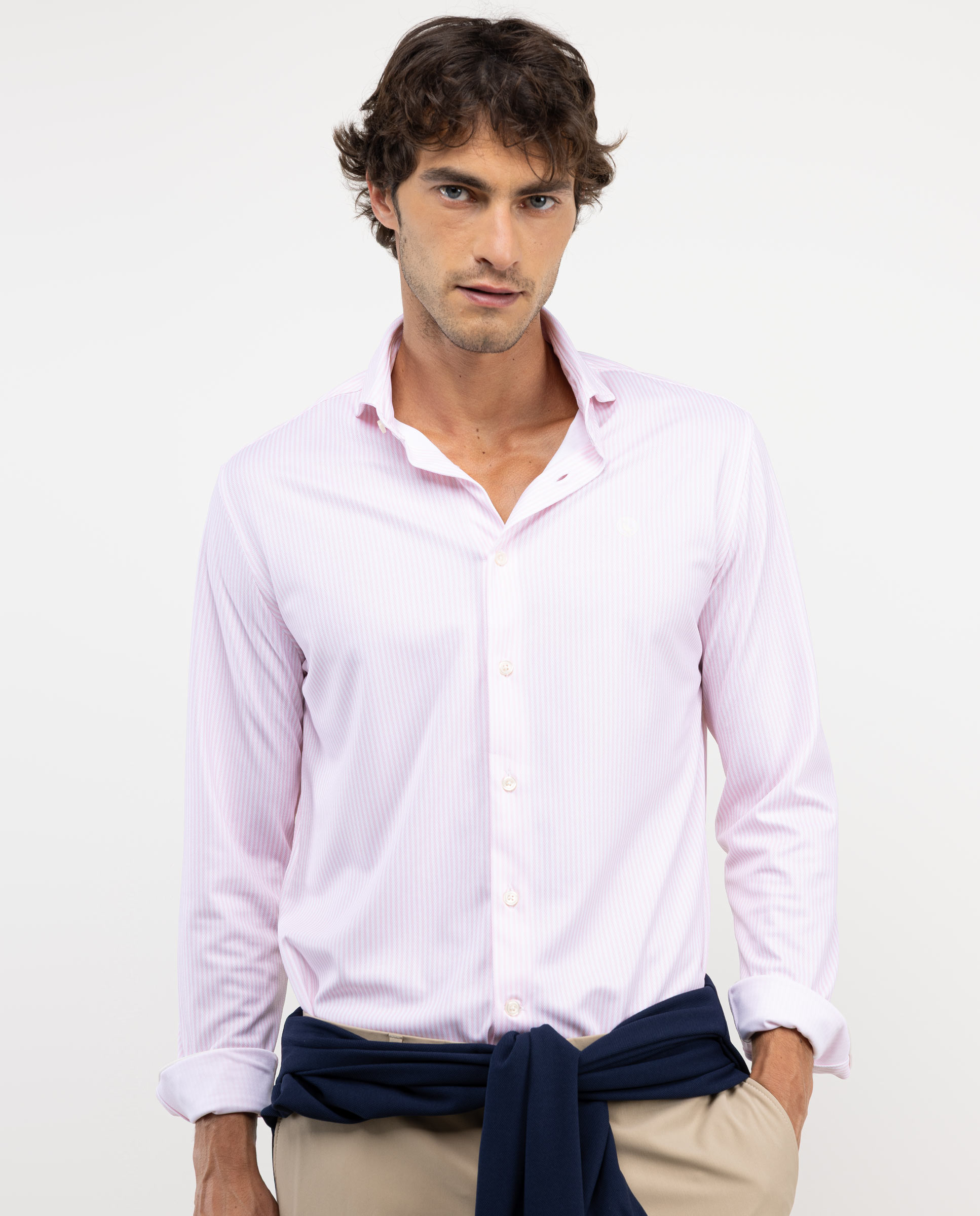 Camisa Sepiia Às Riscas Yale Rosa-1