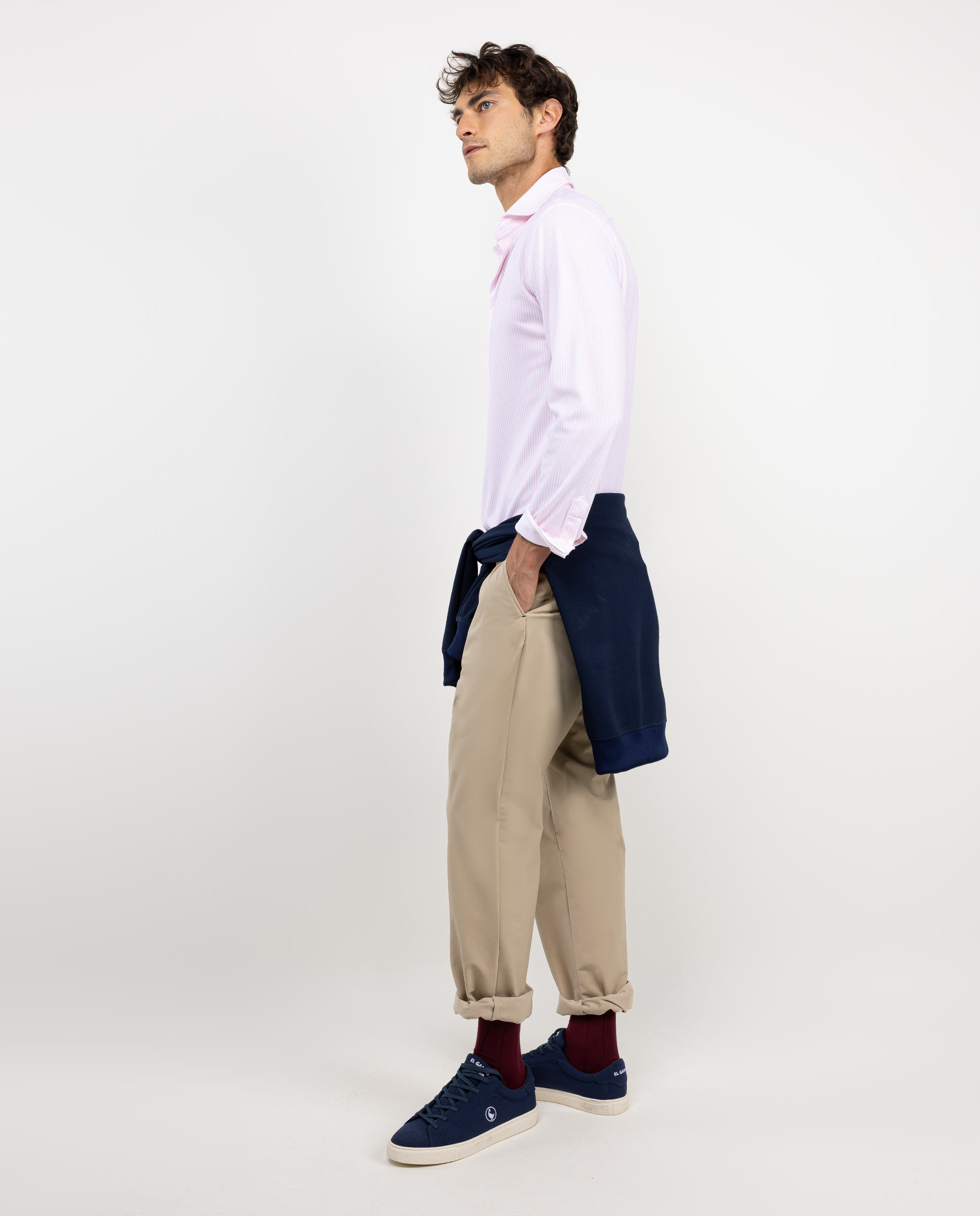 Camisa Sepiia Às Riscas Yale Rosa-3