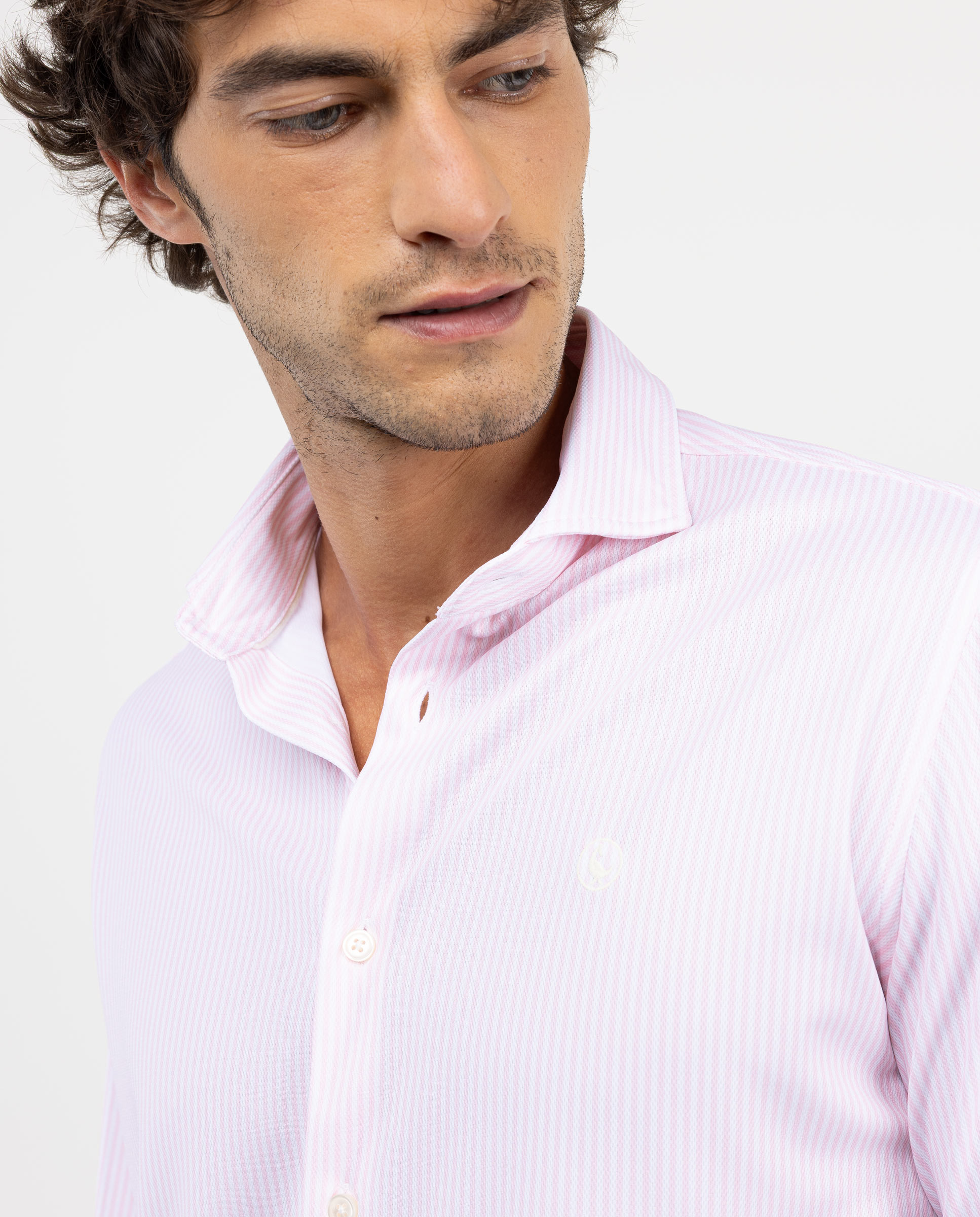 Camisa Sepiia Às Riscas Yale Rosa-5