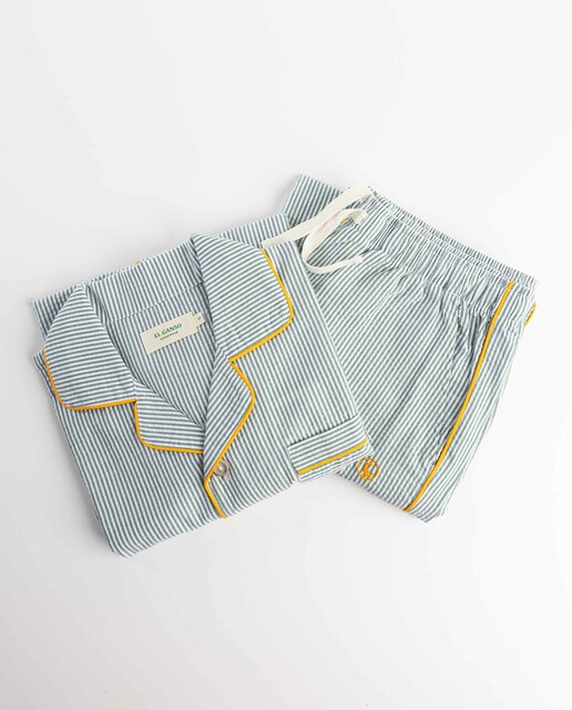 Imagem 0 de Pijama Comprido Às Riscas