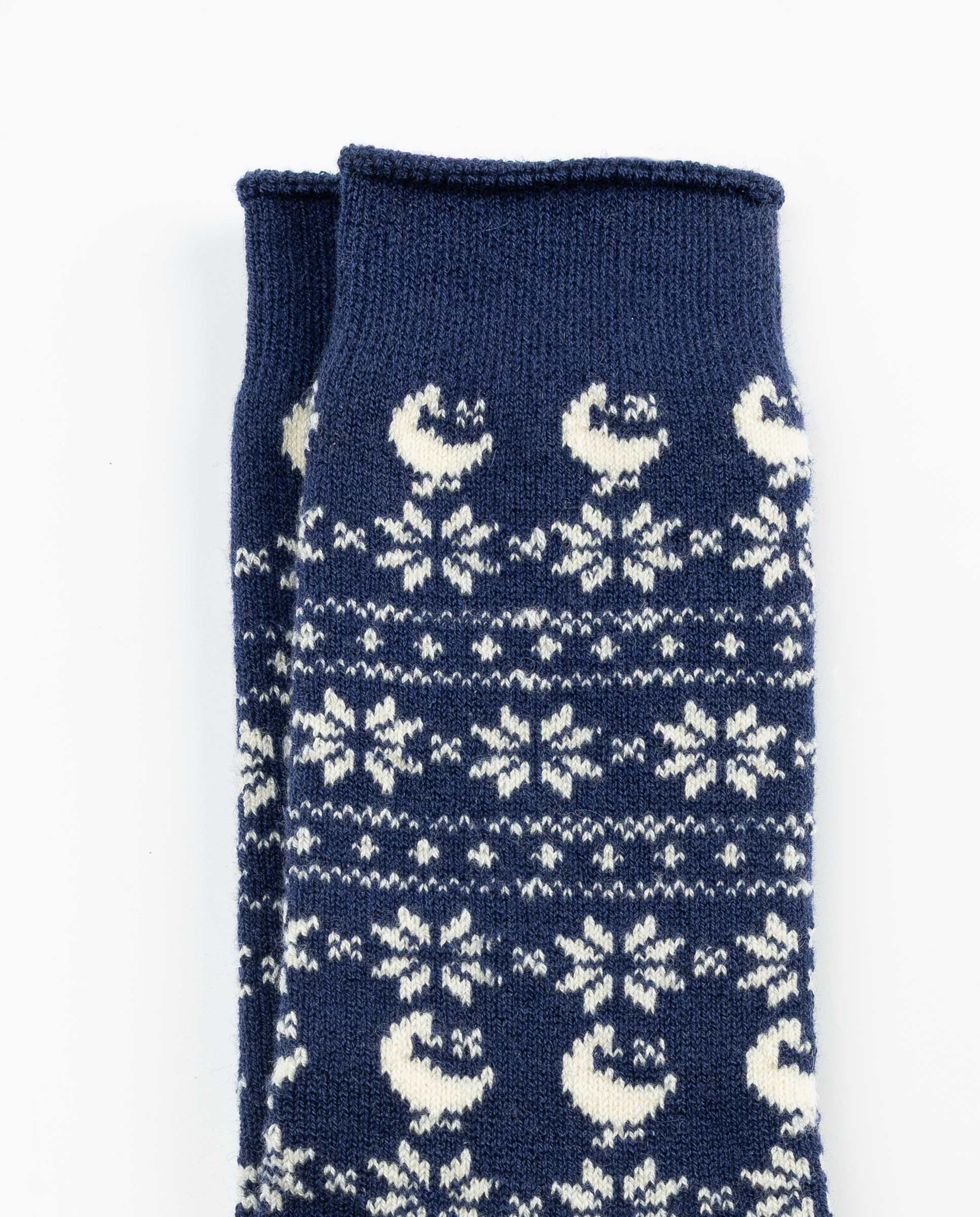 Meias em Lã Natal Azul / Branco-2