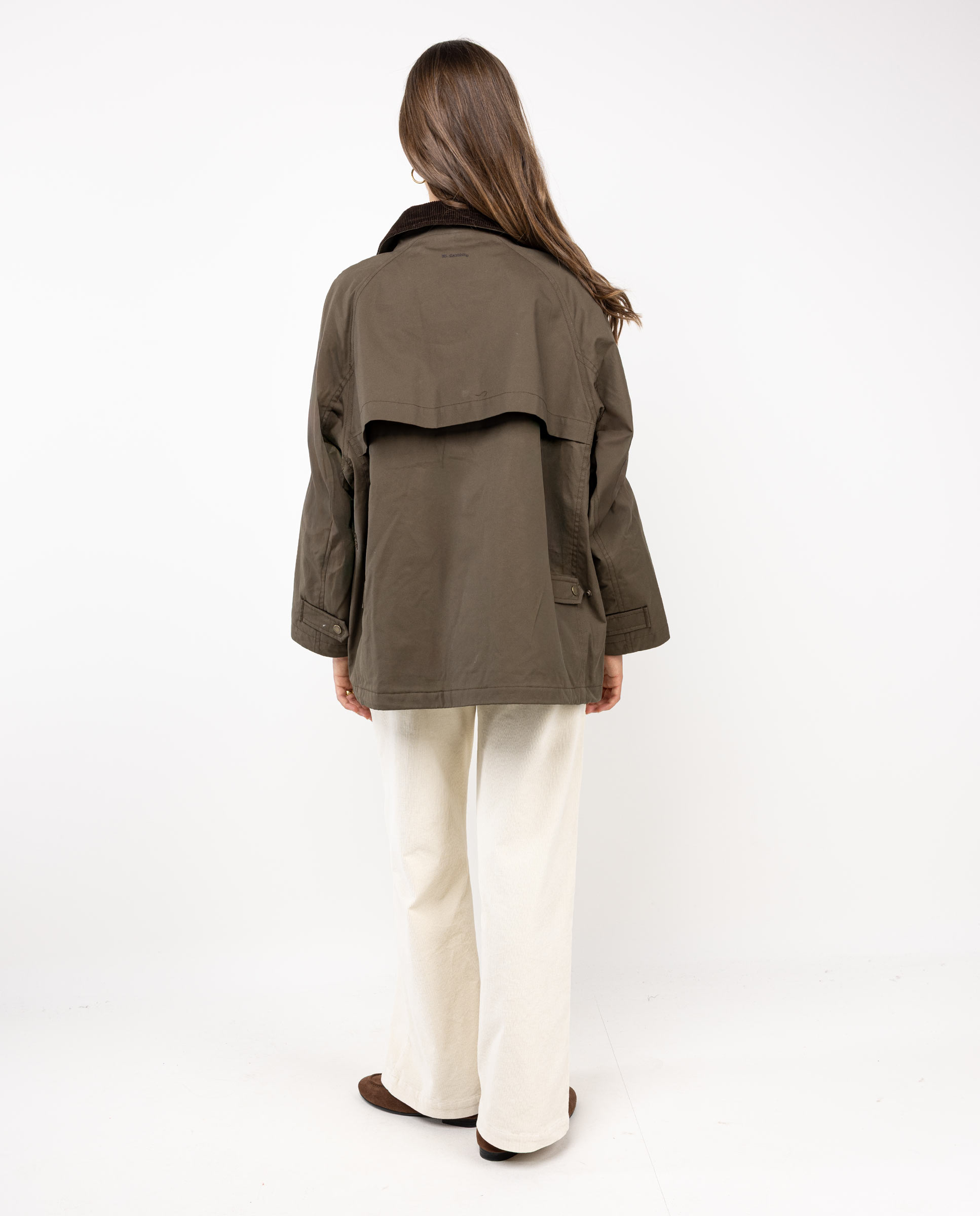 Casaco Encerado Liso Verde-4