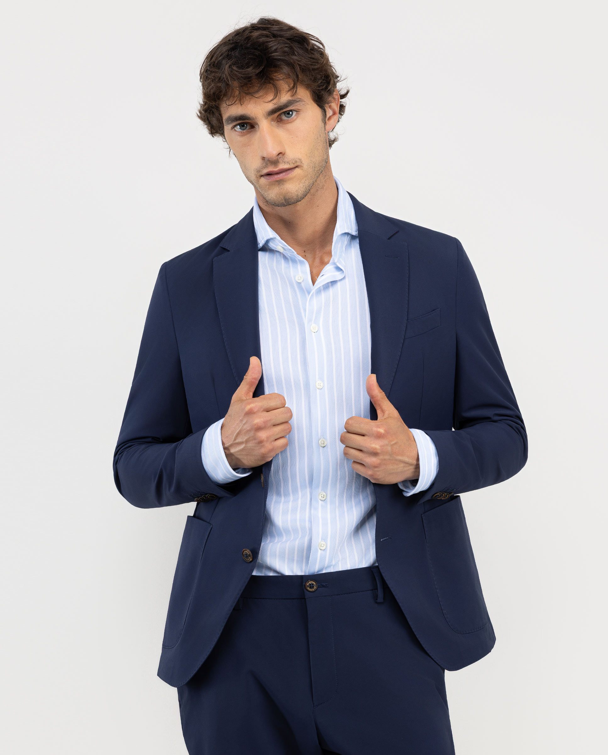 Blazer Sepiia Liso Azul-marinho-1