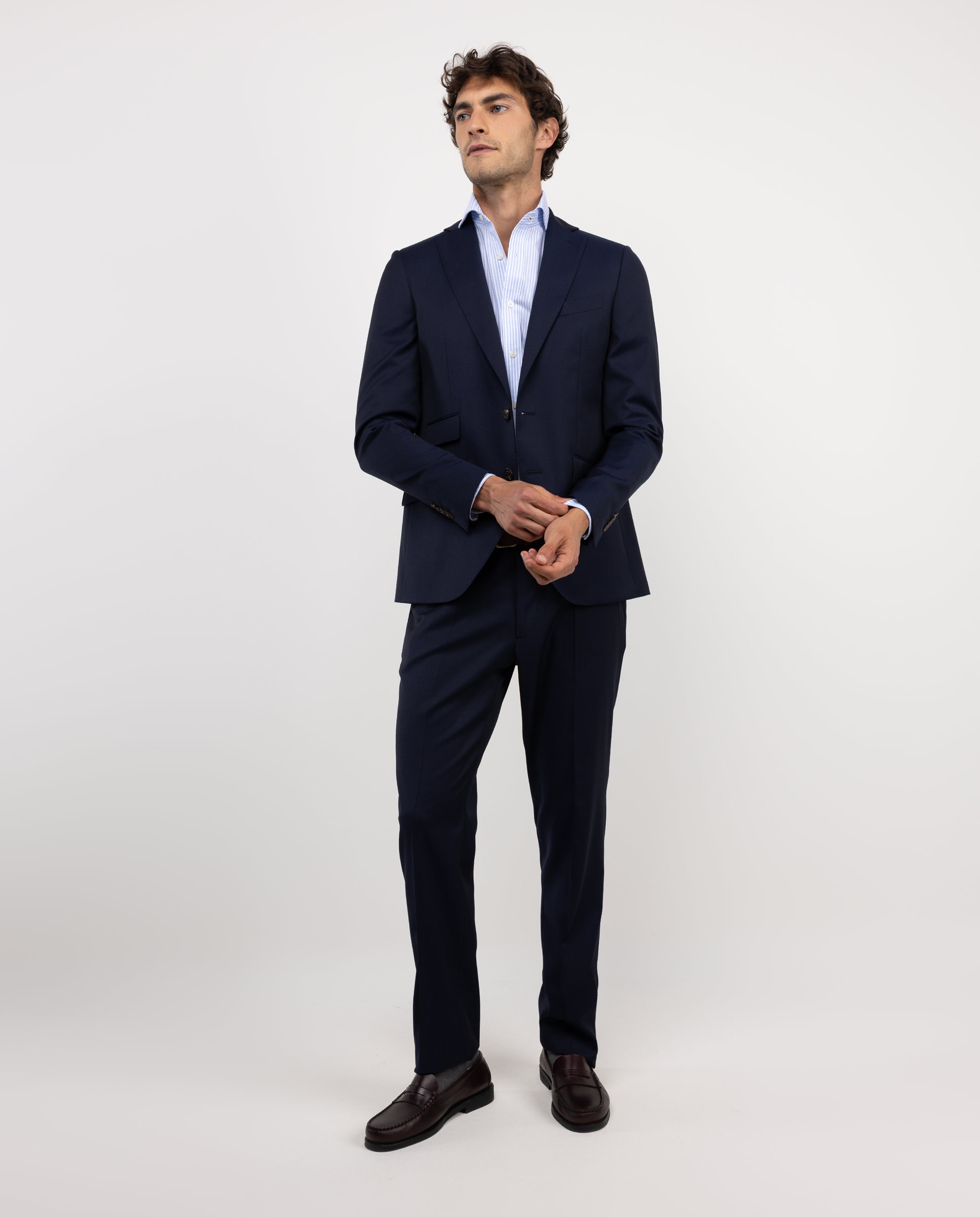 Blazer Coordenado Liso Lavável Azul-marinho-2