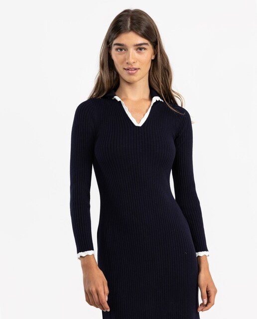 Imagem 0 de Vestido Comprido de Malha Canelada