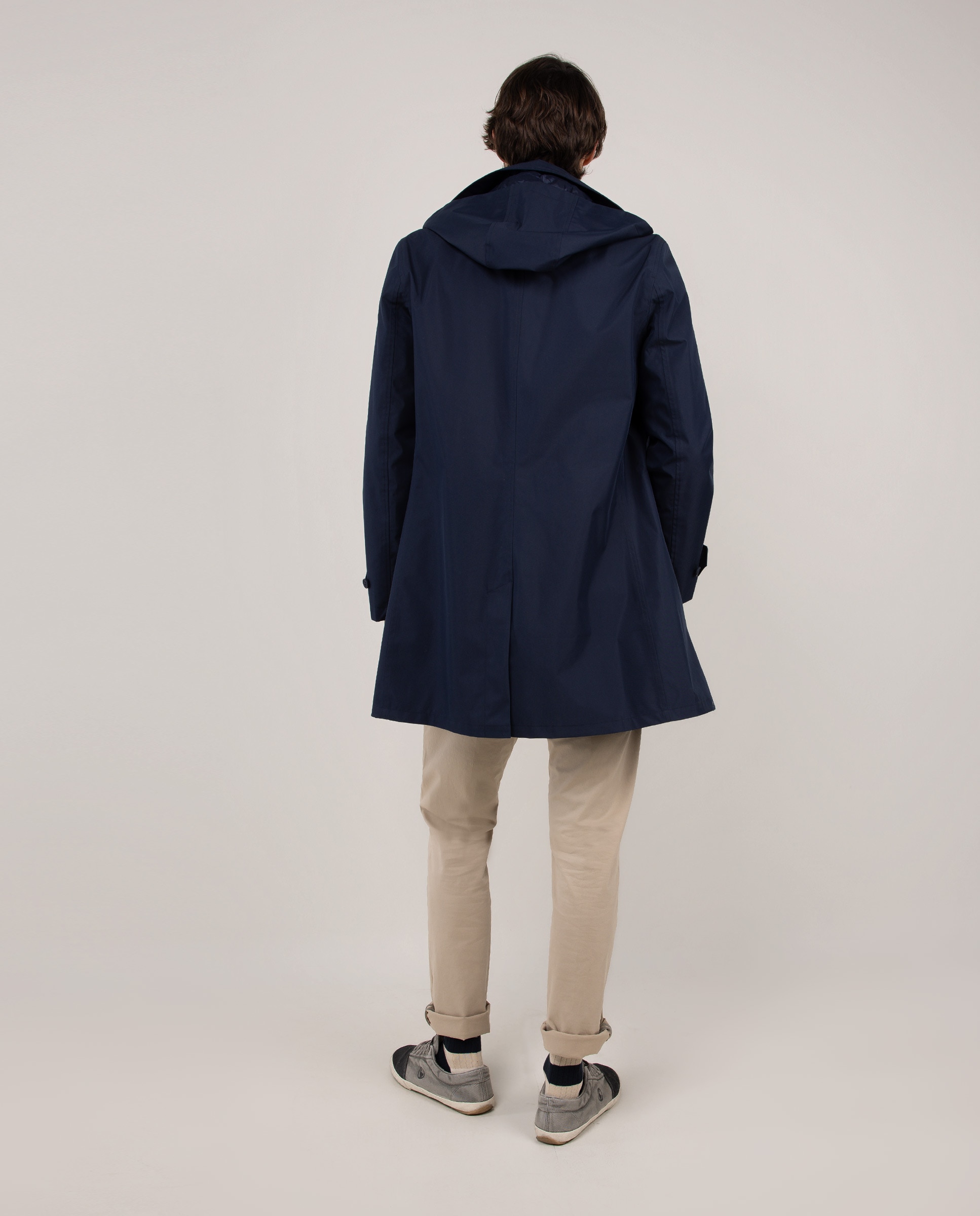 Gabardina Lisa Acolchoada Azul-marinho-4