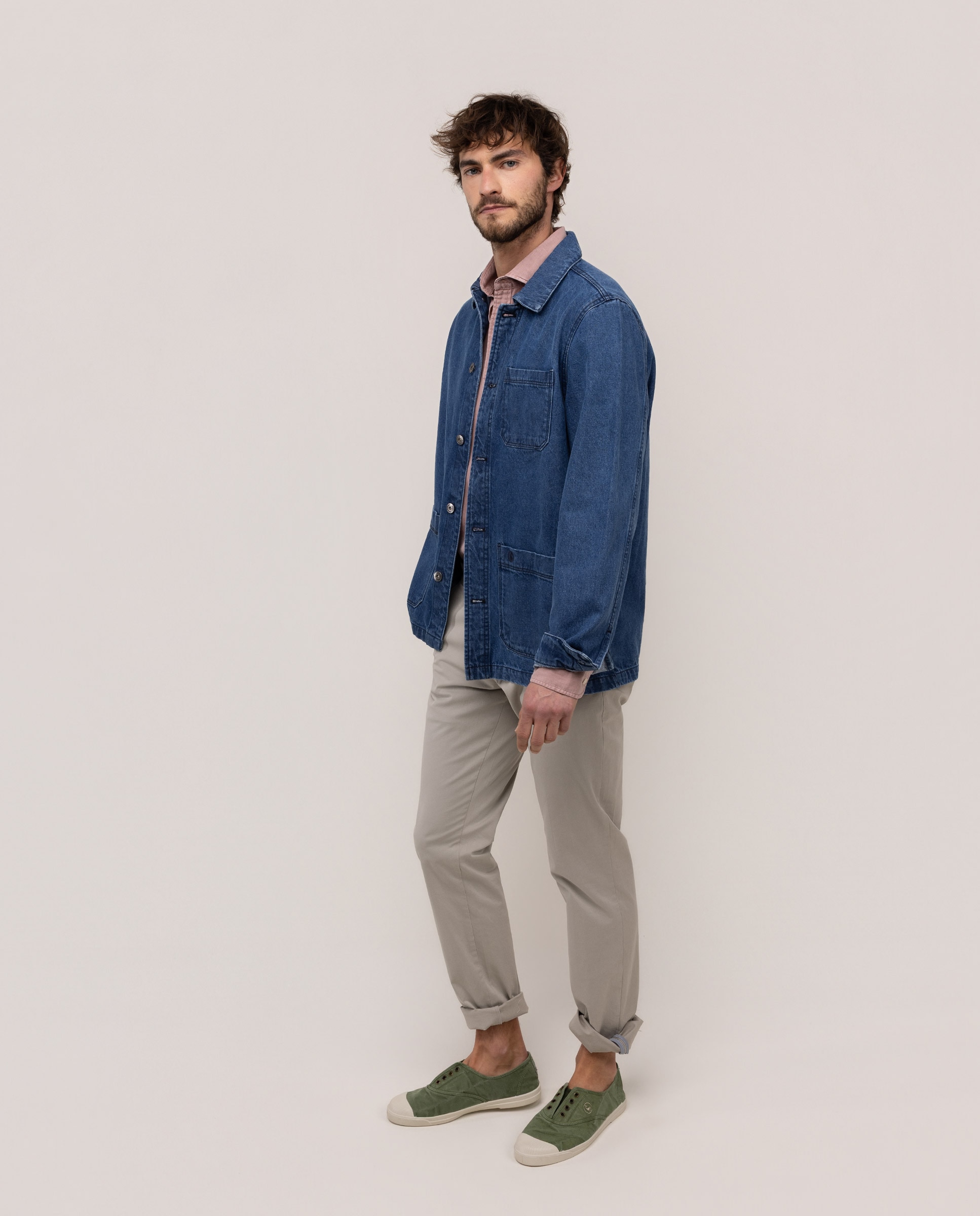 Sobrecamisa Denim Lisa Azul denim-3