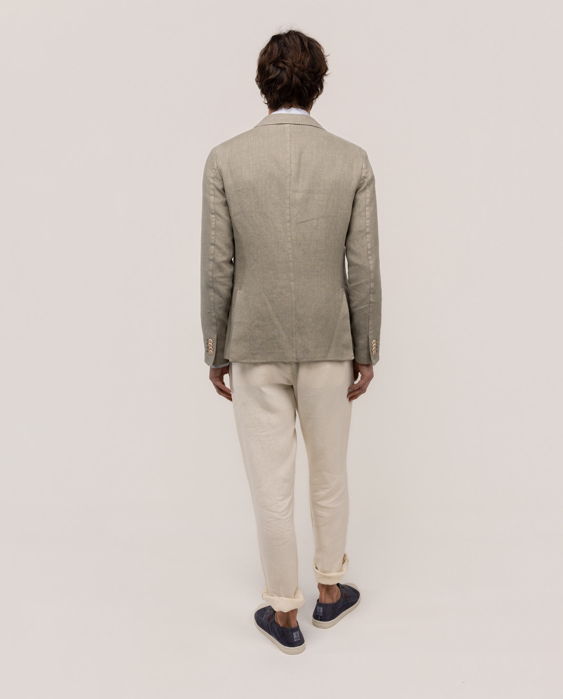 Blazer de Linho Garment Dyed Verde-4