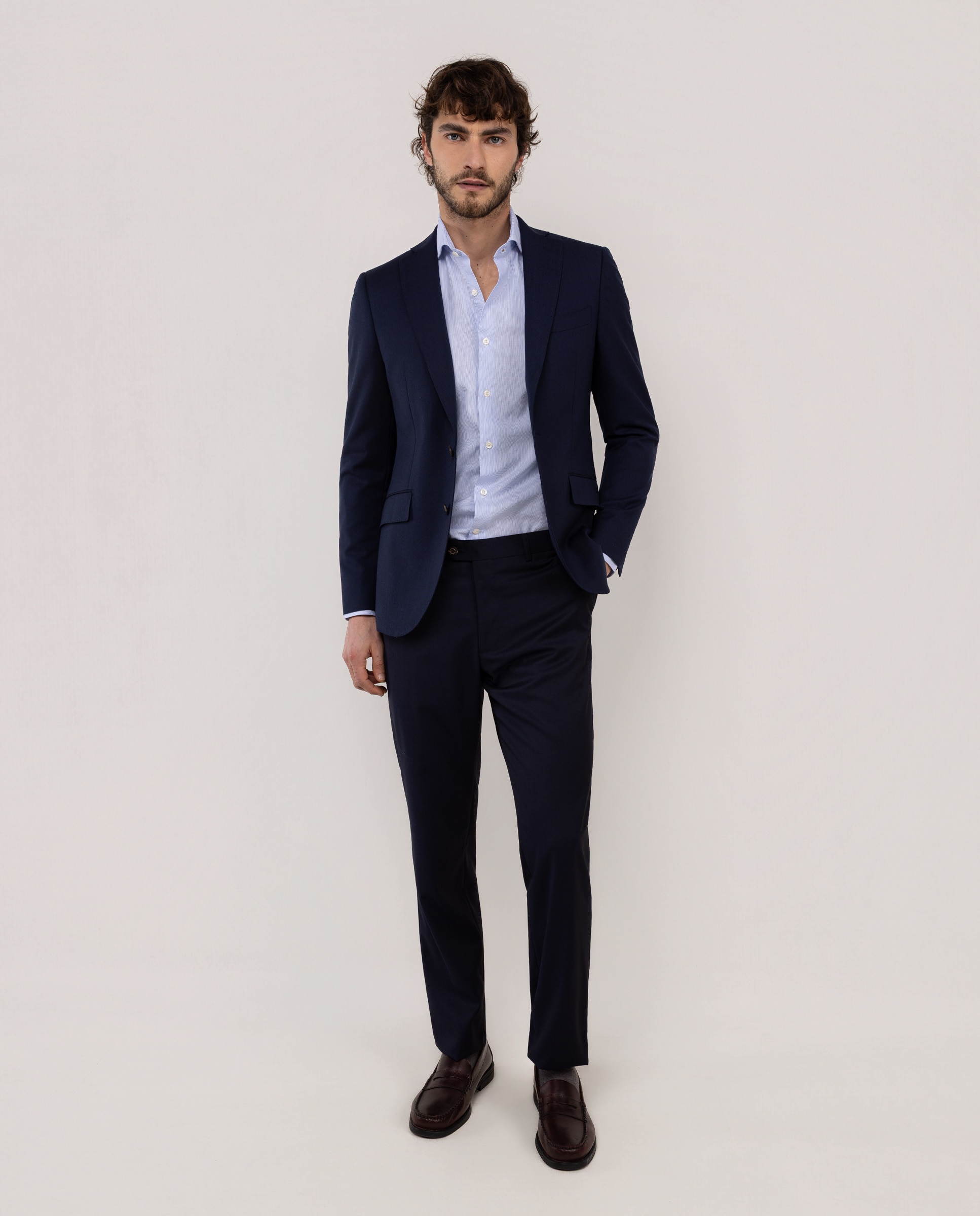 Blazer de Fato Lavável Azul-marinho-2