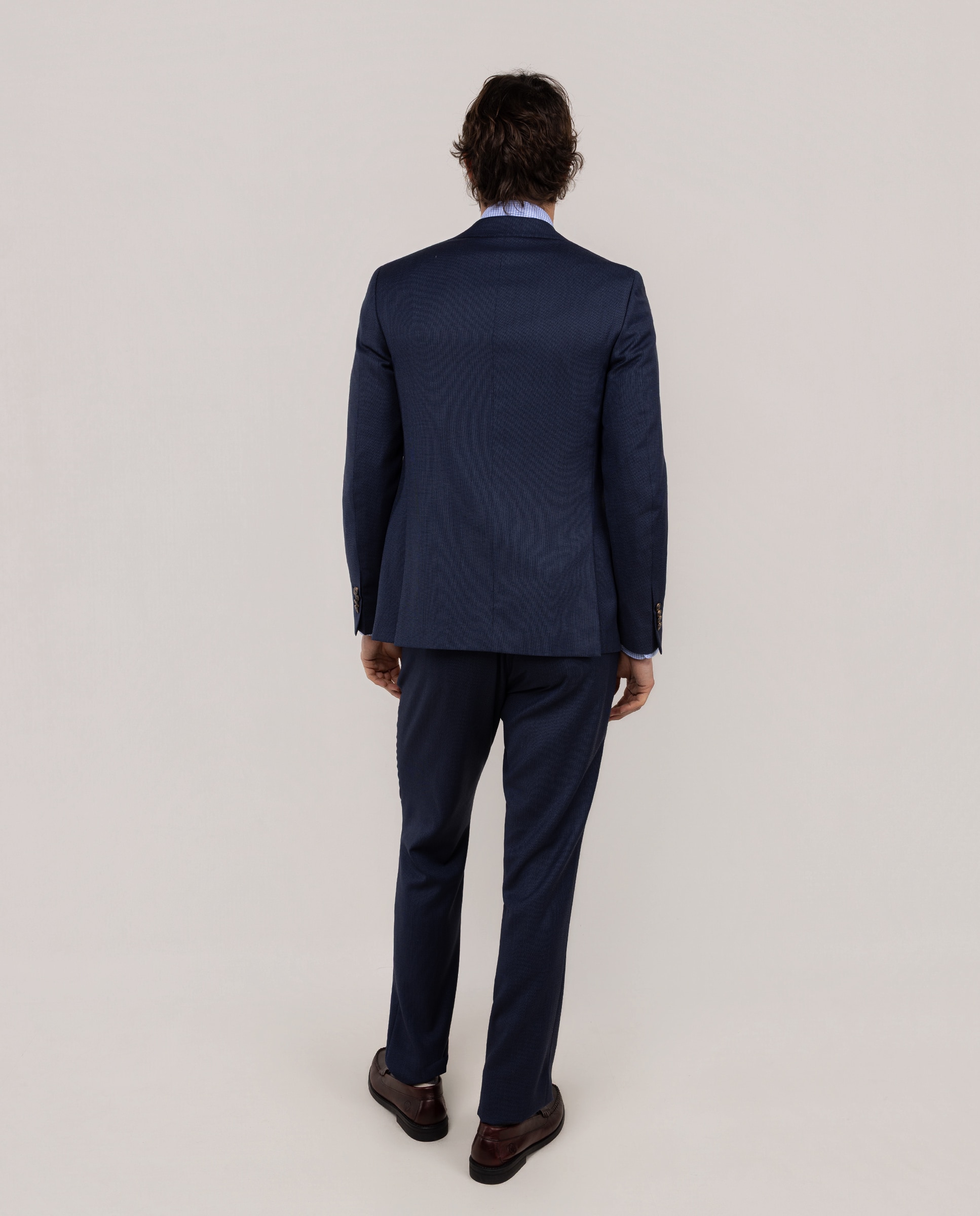Blazer de Fato Lavável Olho de Perdiz Azul-marinho-4