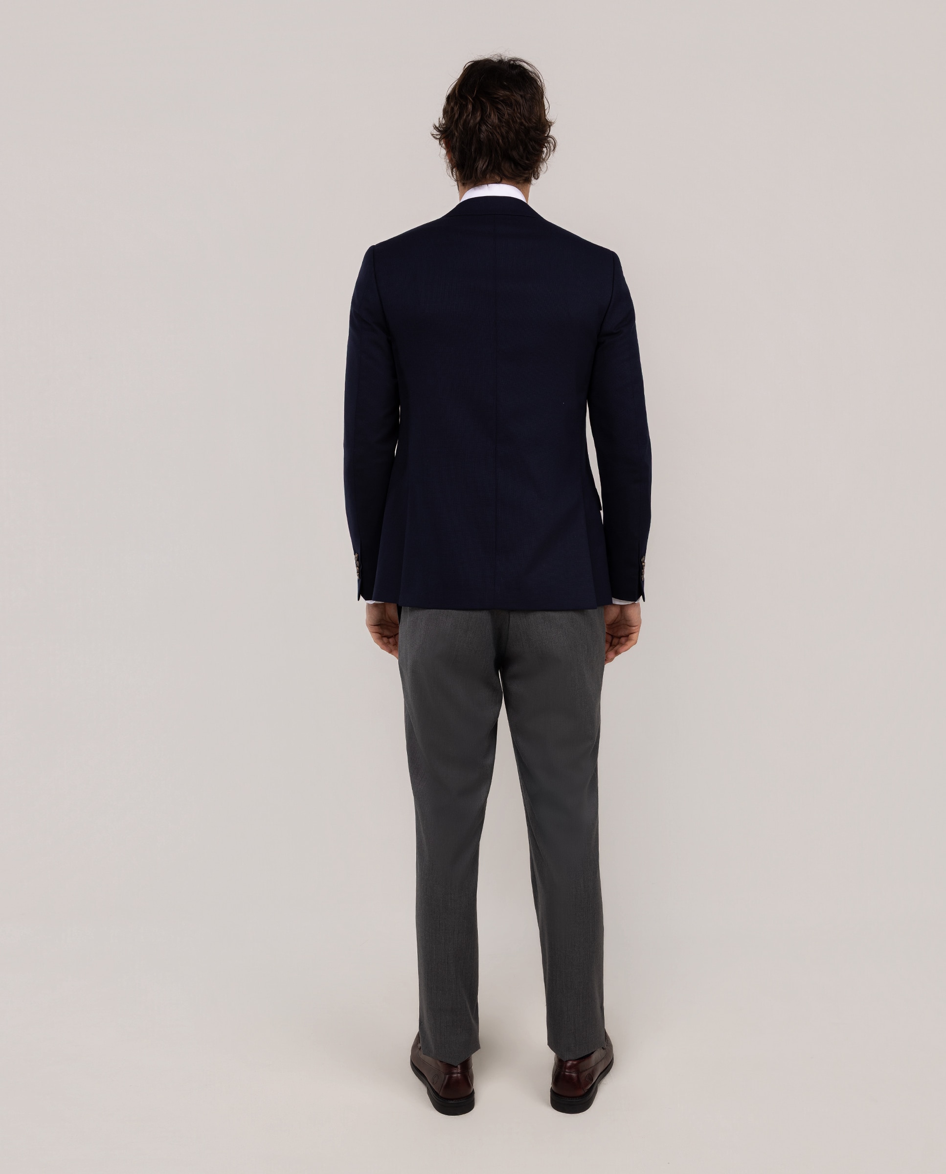 Blazer Liso de Estrutura Azul-marinho-4