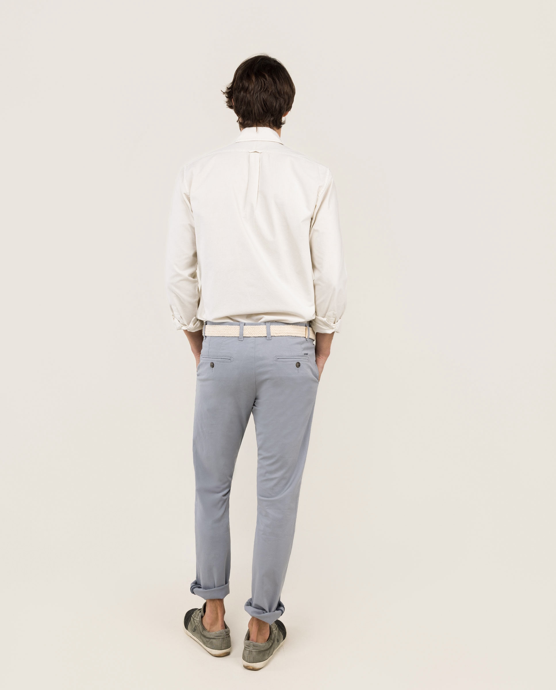 Calças Chino Lisas Azul-claro-4