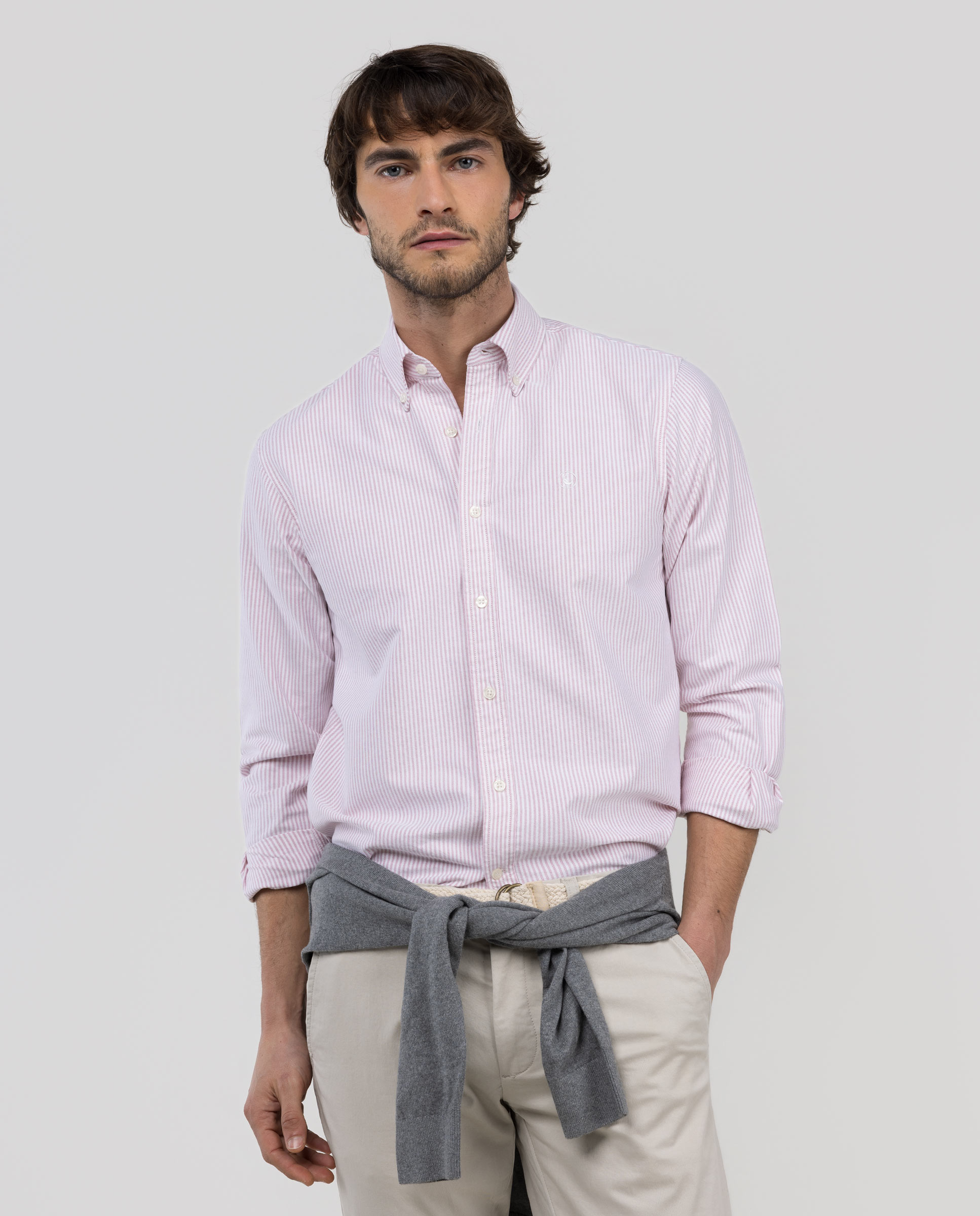 Imagem 0 de Camisa Oxford Às Riscas