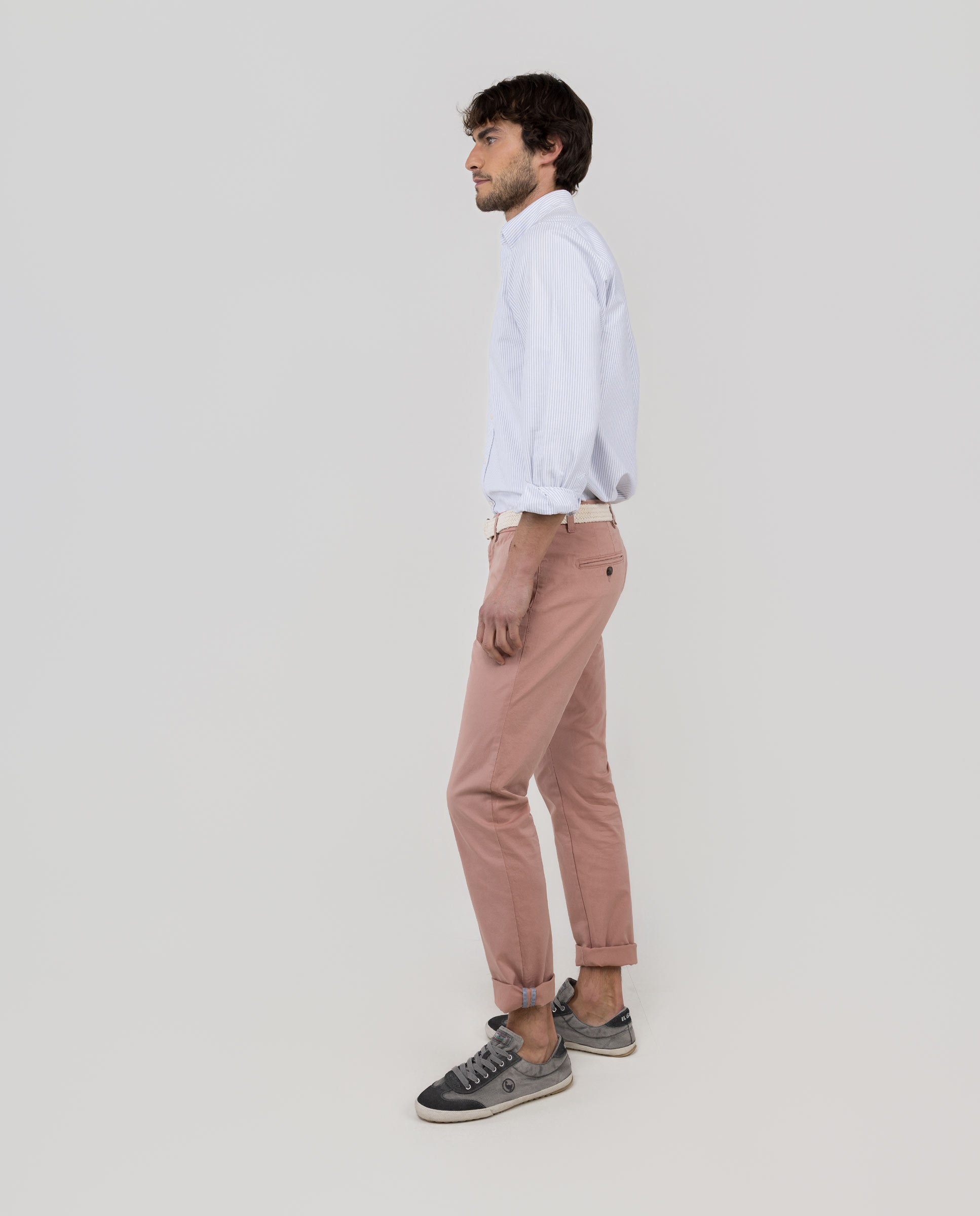 Camisa Oxford Às Riscas Azul-marinho-3