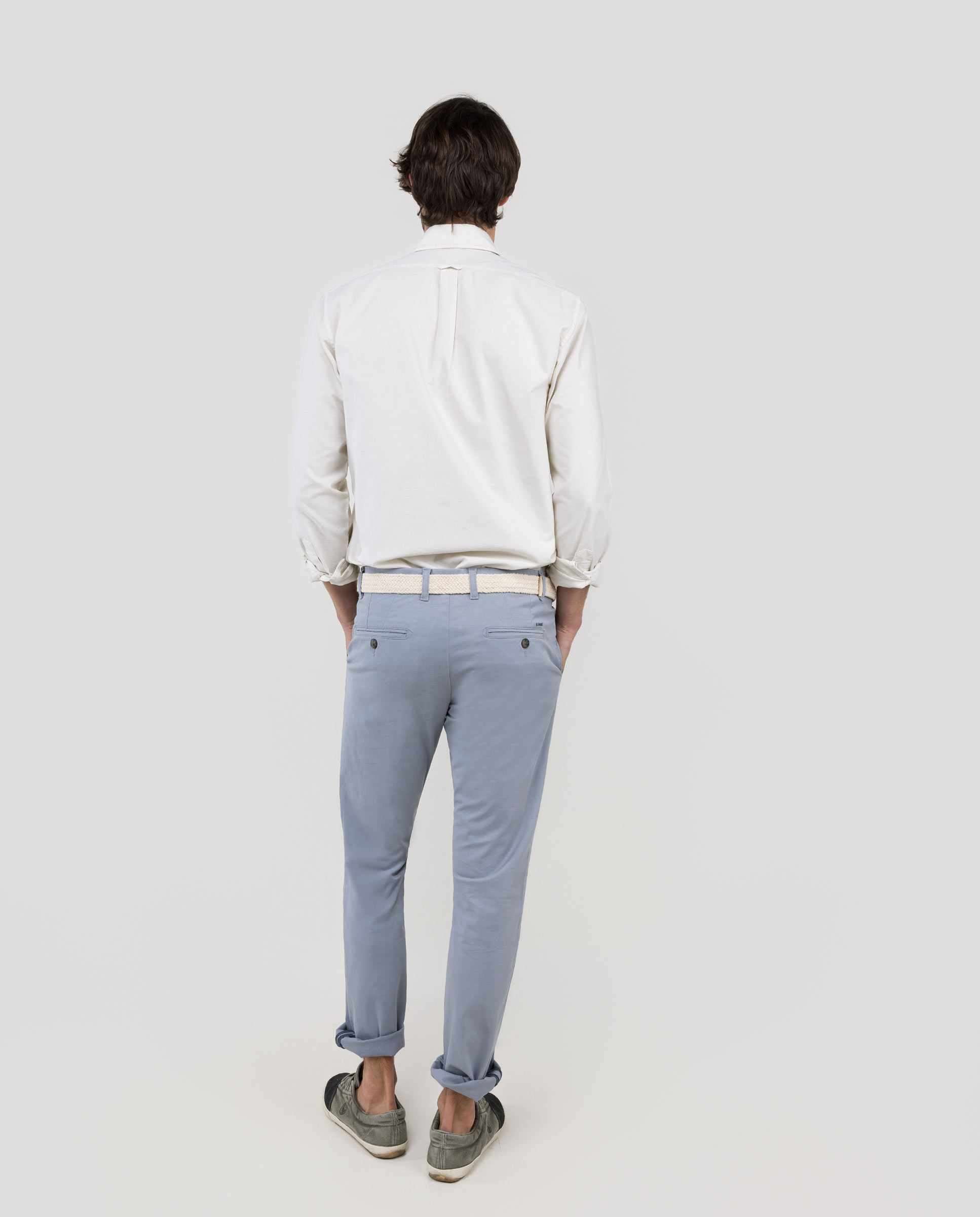 Camisa Garment Dyed Button Down Bege-4