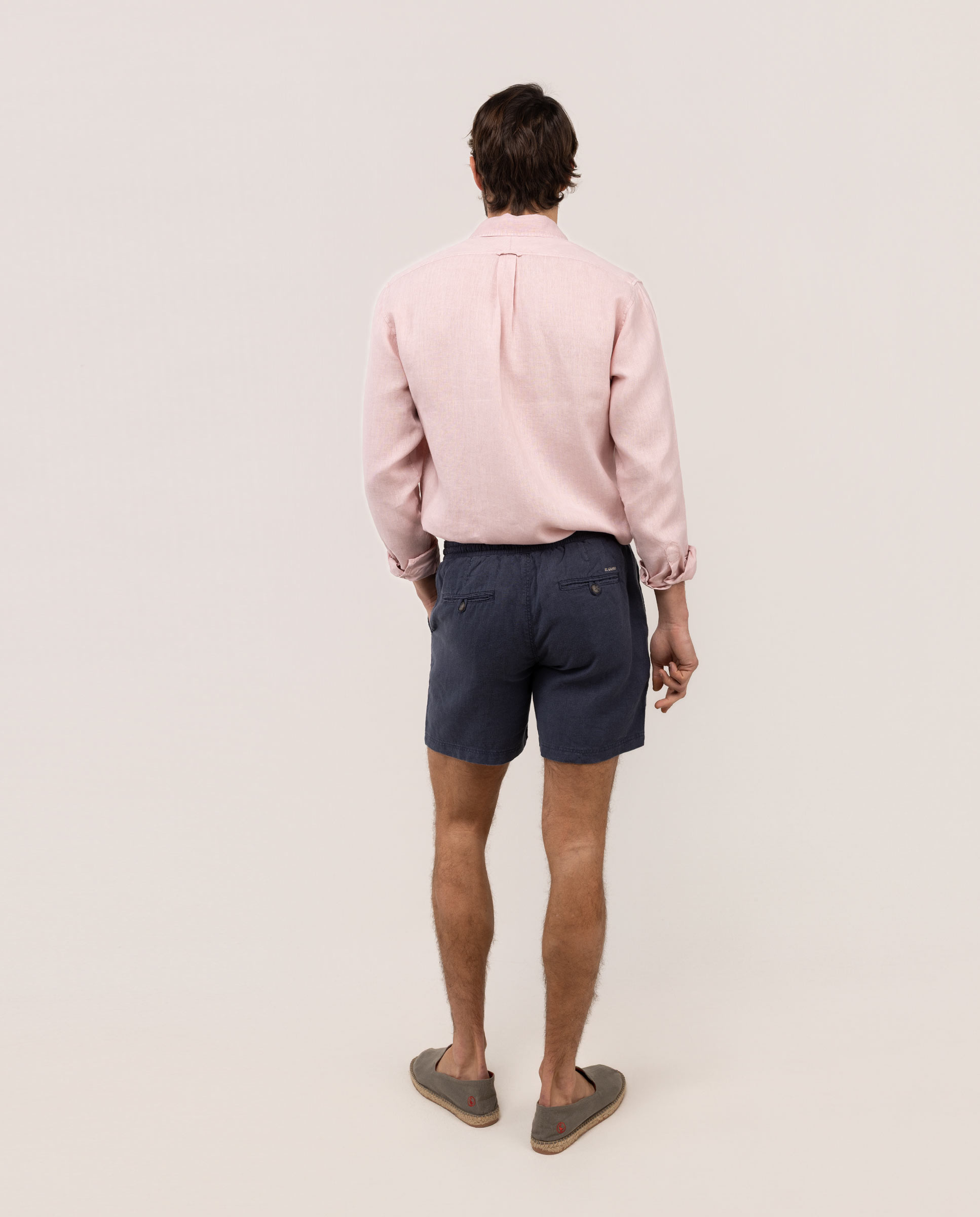 Camisa de Linho Garment Dyed Rosa-claro-4