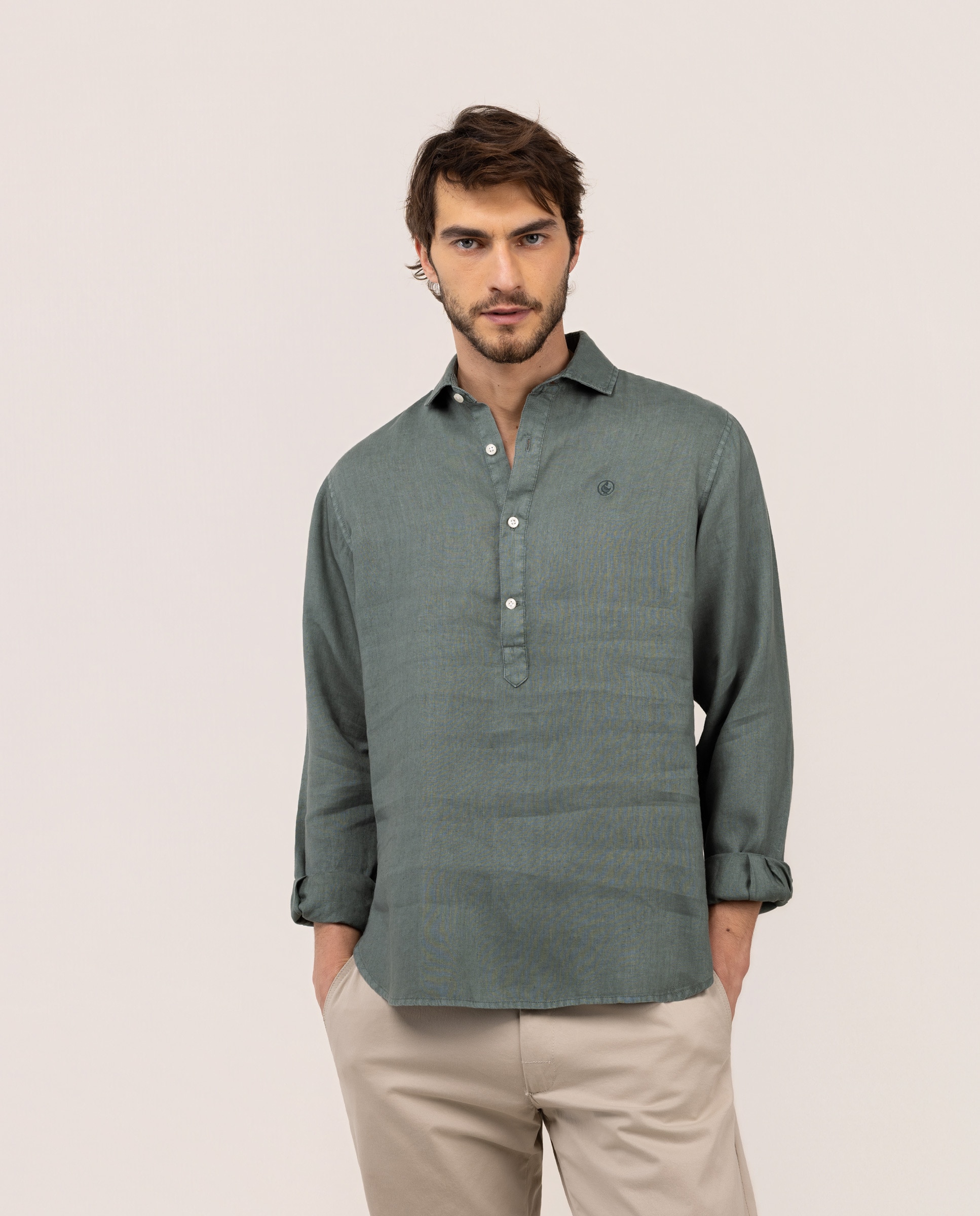 Imagem 0 de Camisa Polera de Linho
