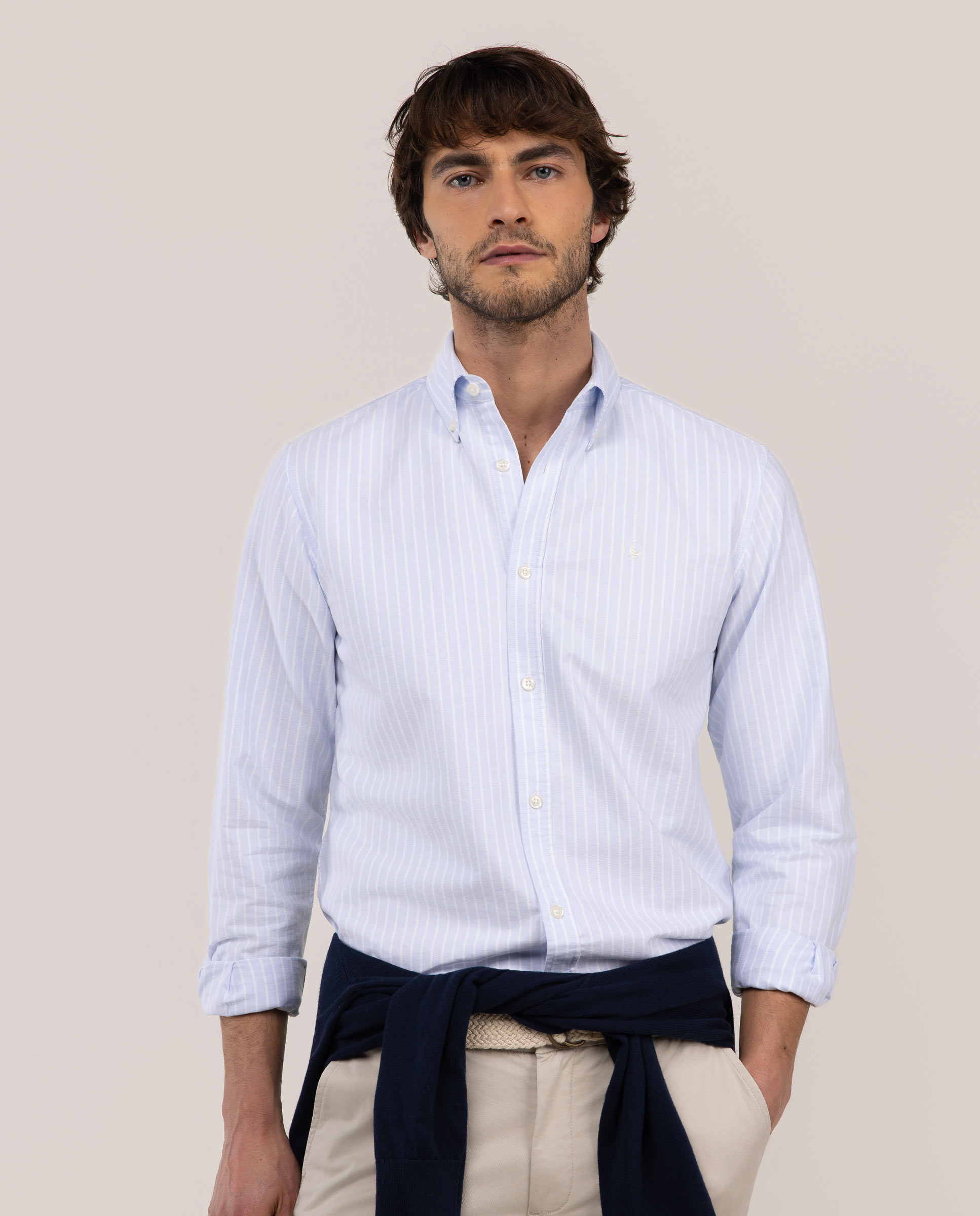 Camisa Oxford Butcher Button Down Azul-celeste-1