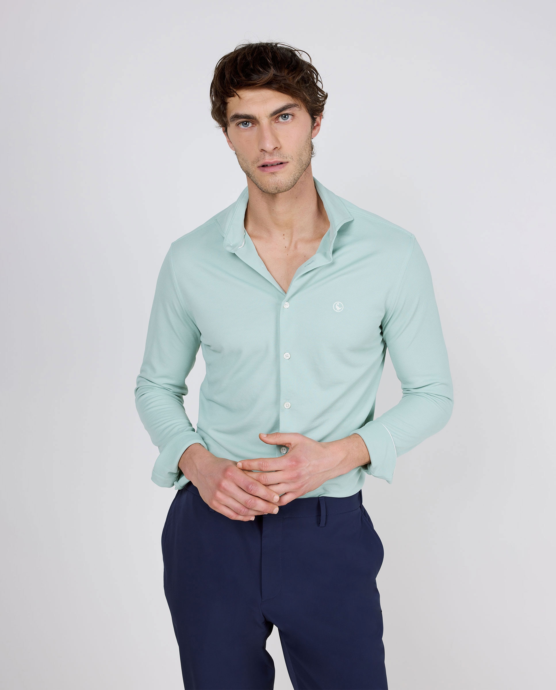 Camisa Sepiia Lisa Verde-claro-1