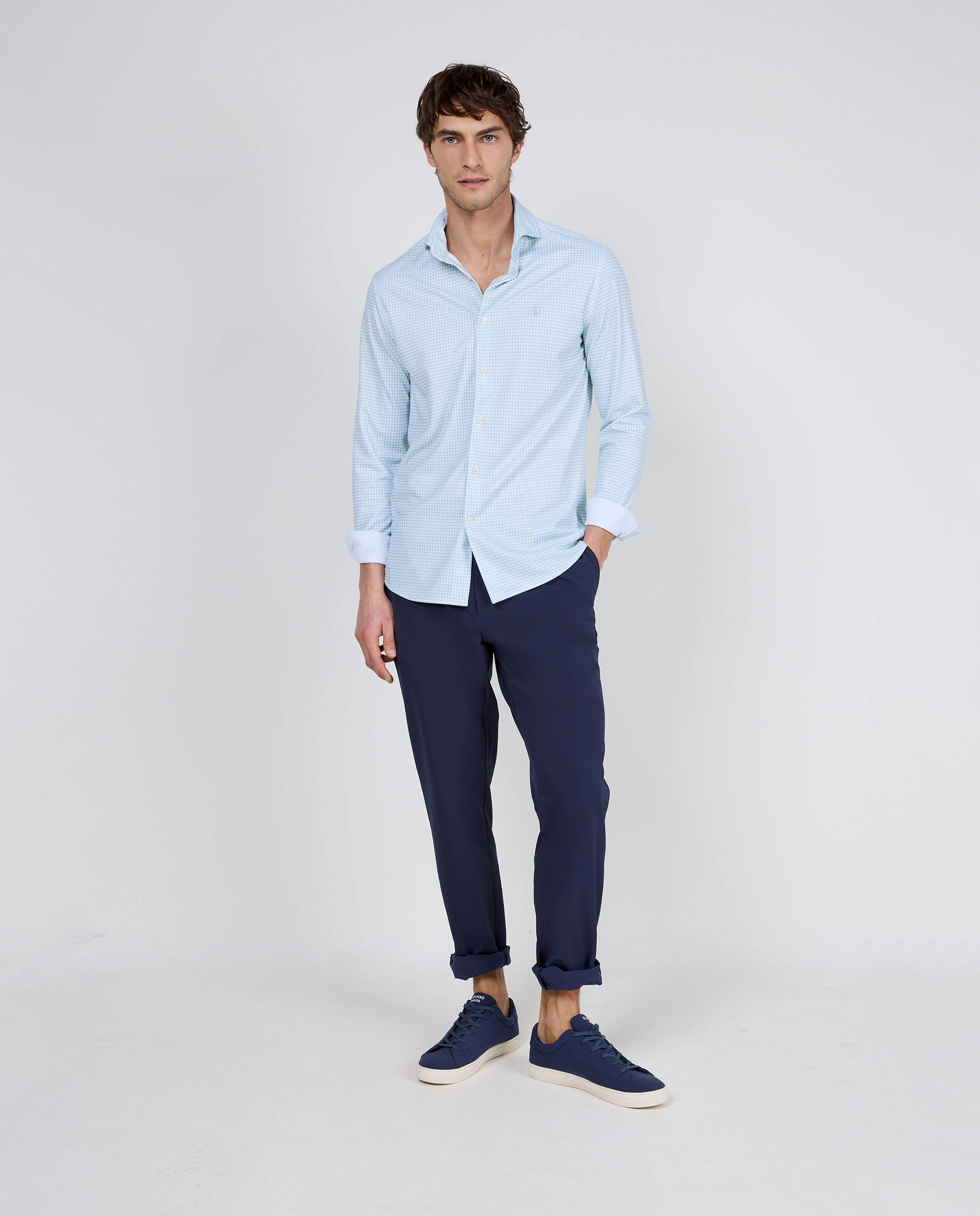 Camisa Sepiia Aos Quadrados Vichy Azul-claro-2