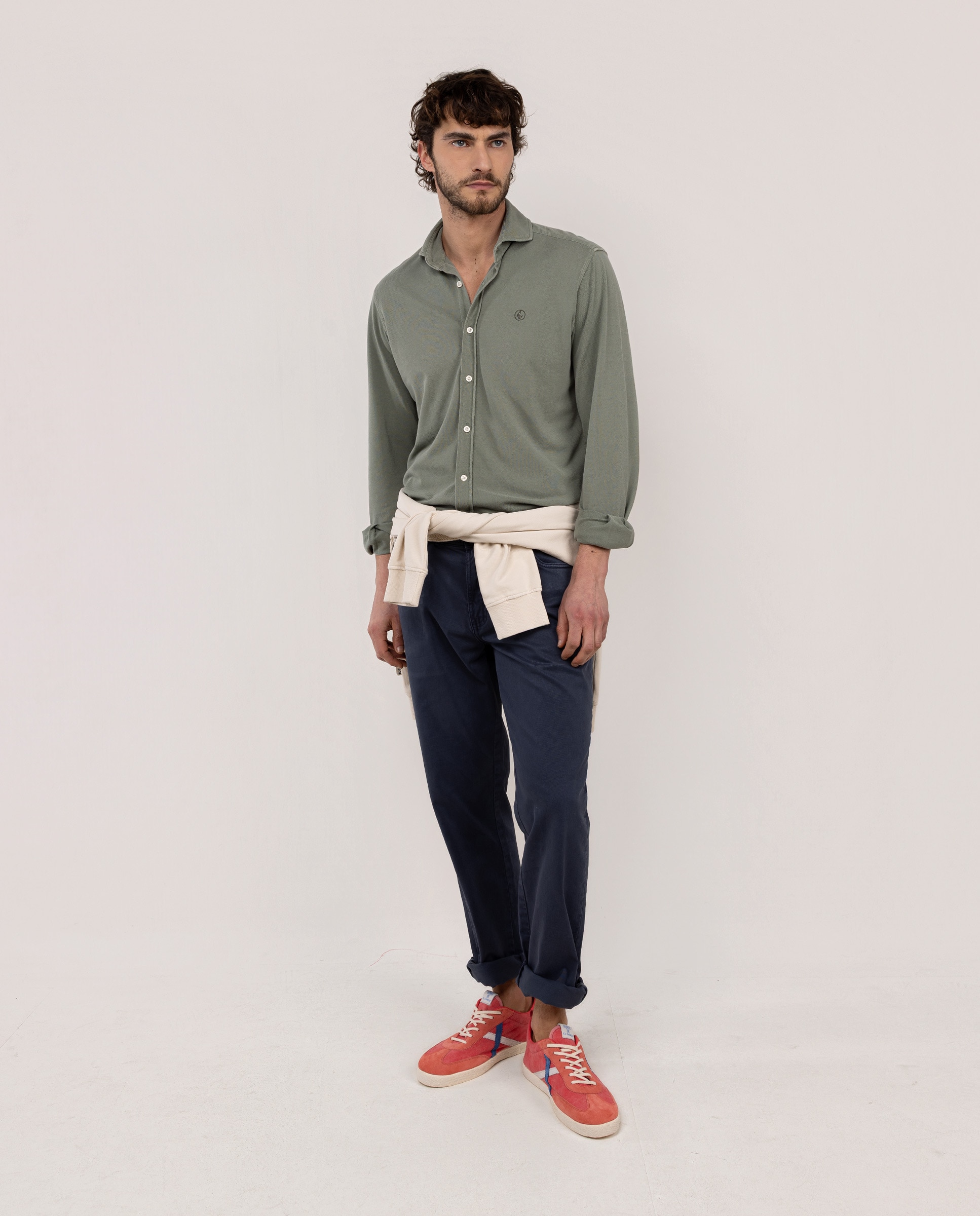 Camisa Piqué Lisa Verde-2