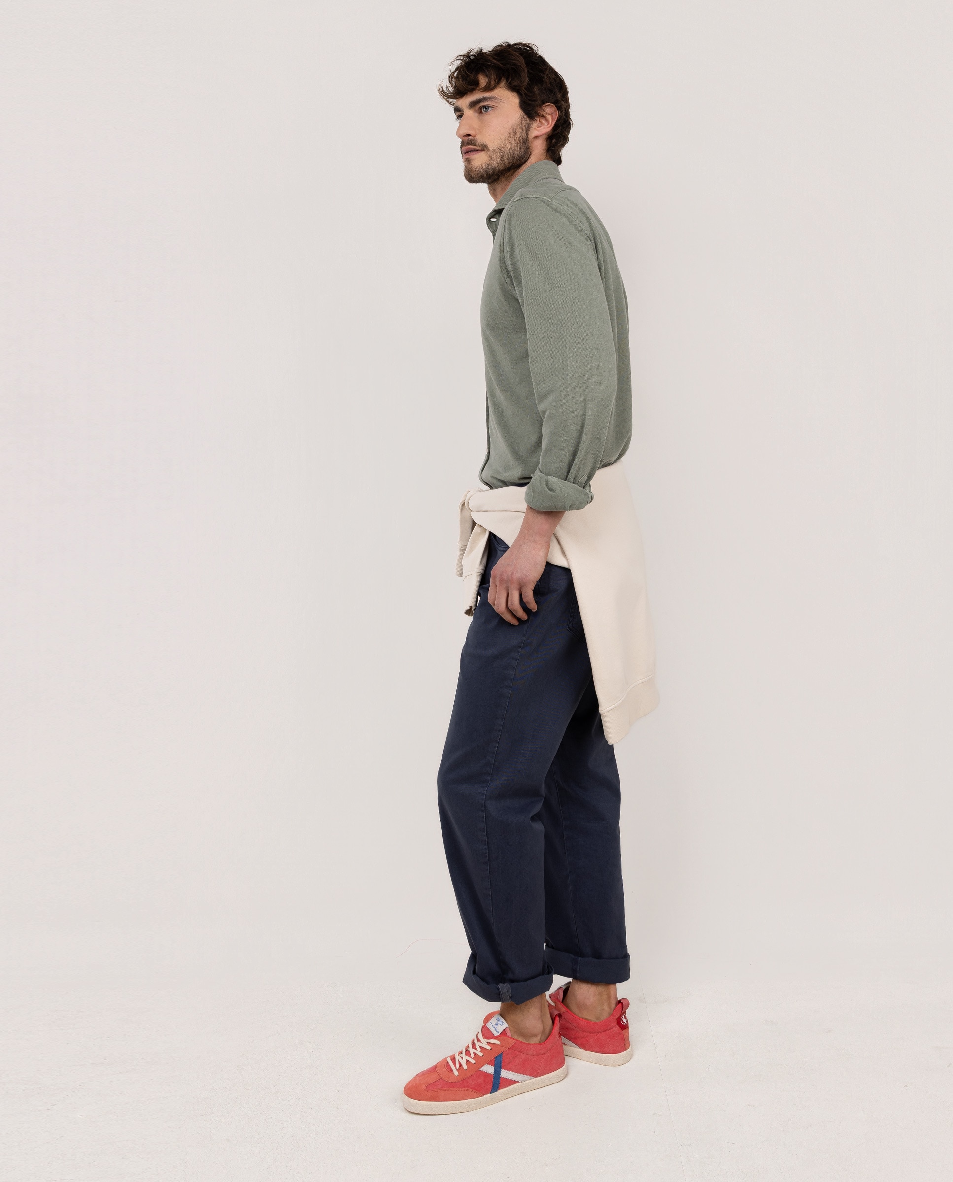 Camisa Piqué Lisa Verde-3