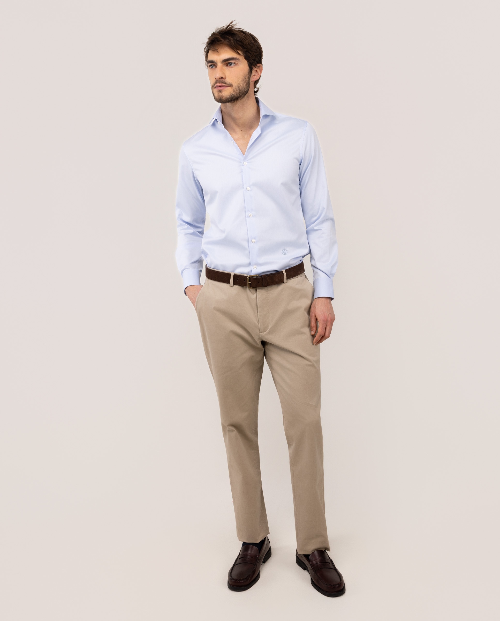 Camisa Formal Lisa Azul-celeste-2