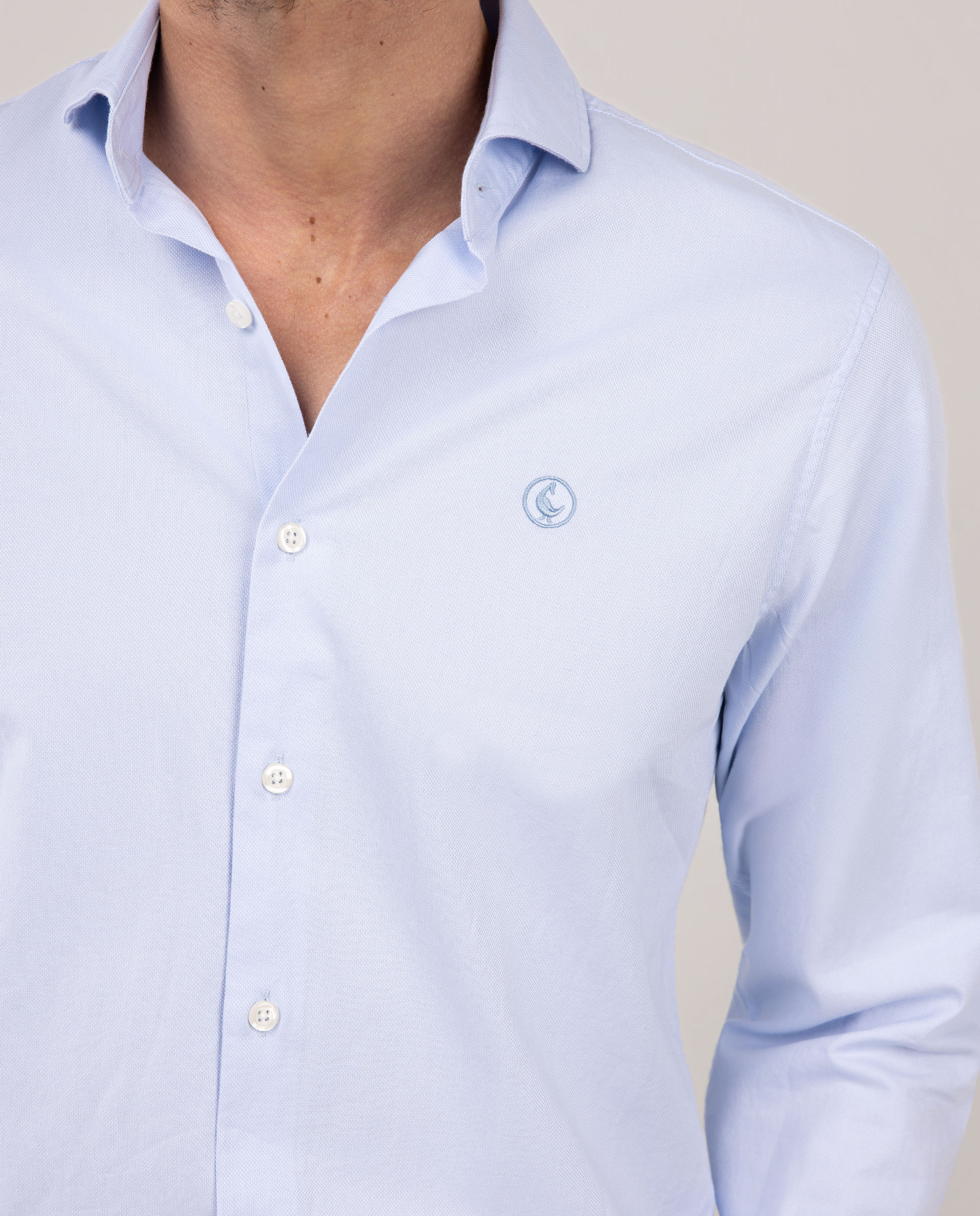 Camisa Formal Oxford Azul-celeste-4