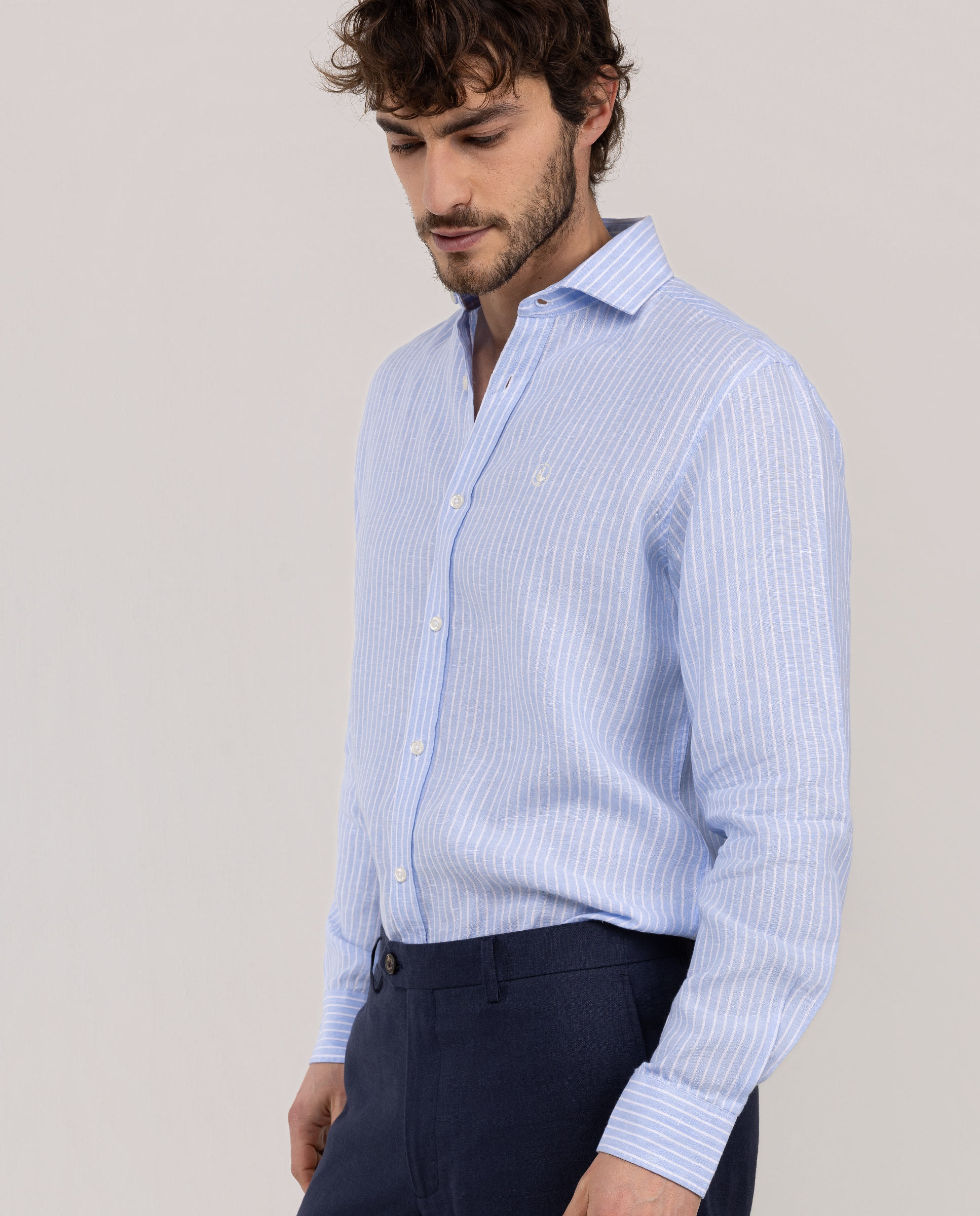Camisa de Linho Mil Riscas Azul-celeste-4