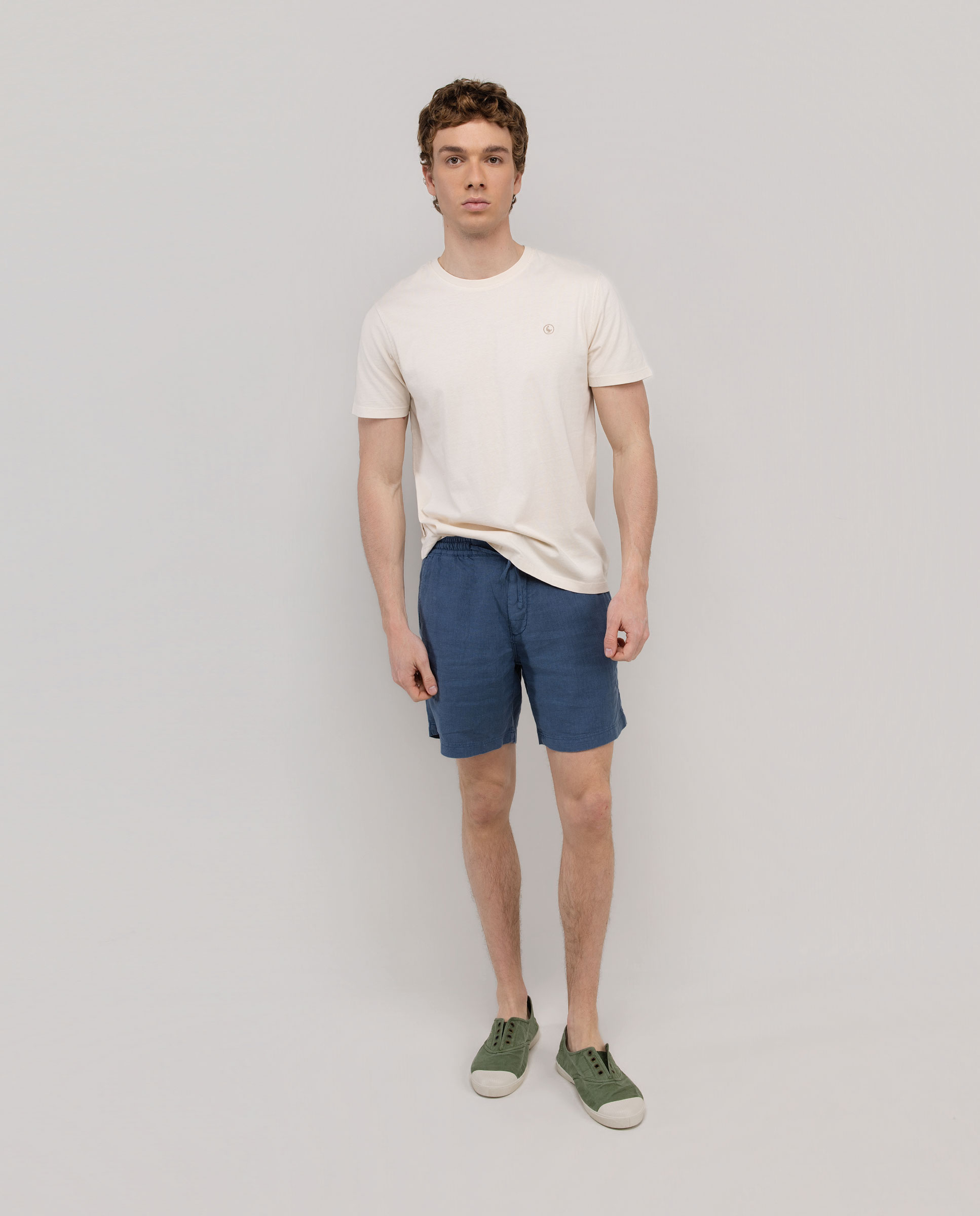 T-shirt Básica Garment Dyed Cru-2