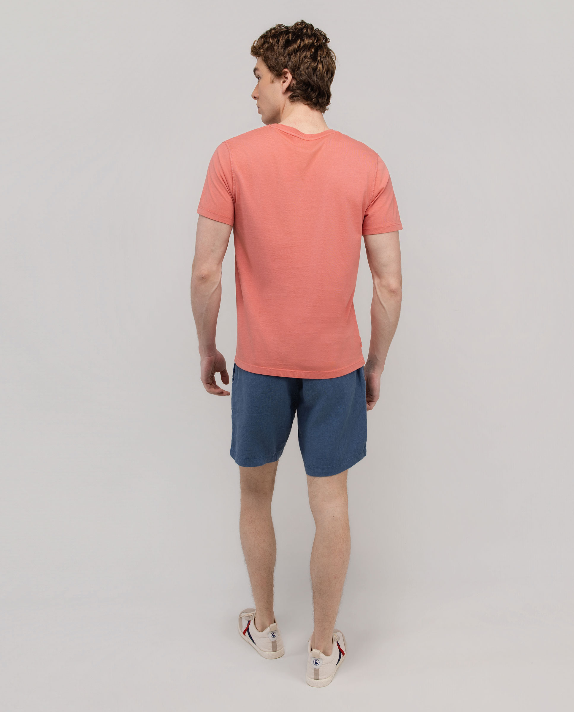 T-shirt Básica Garment Dyed Vermelho-3