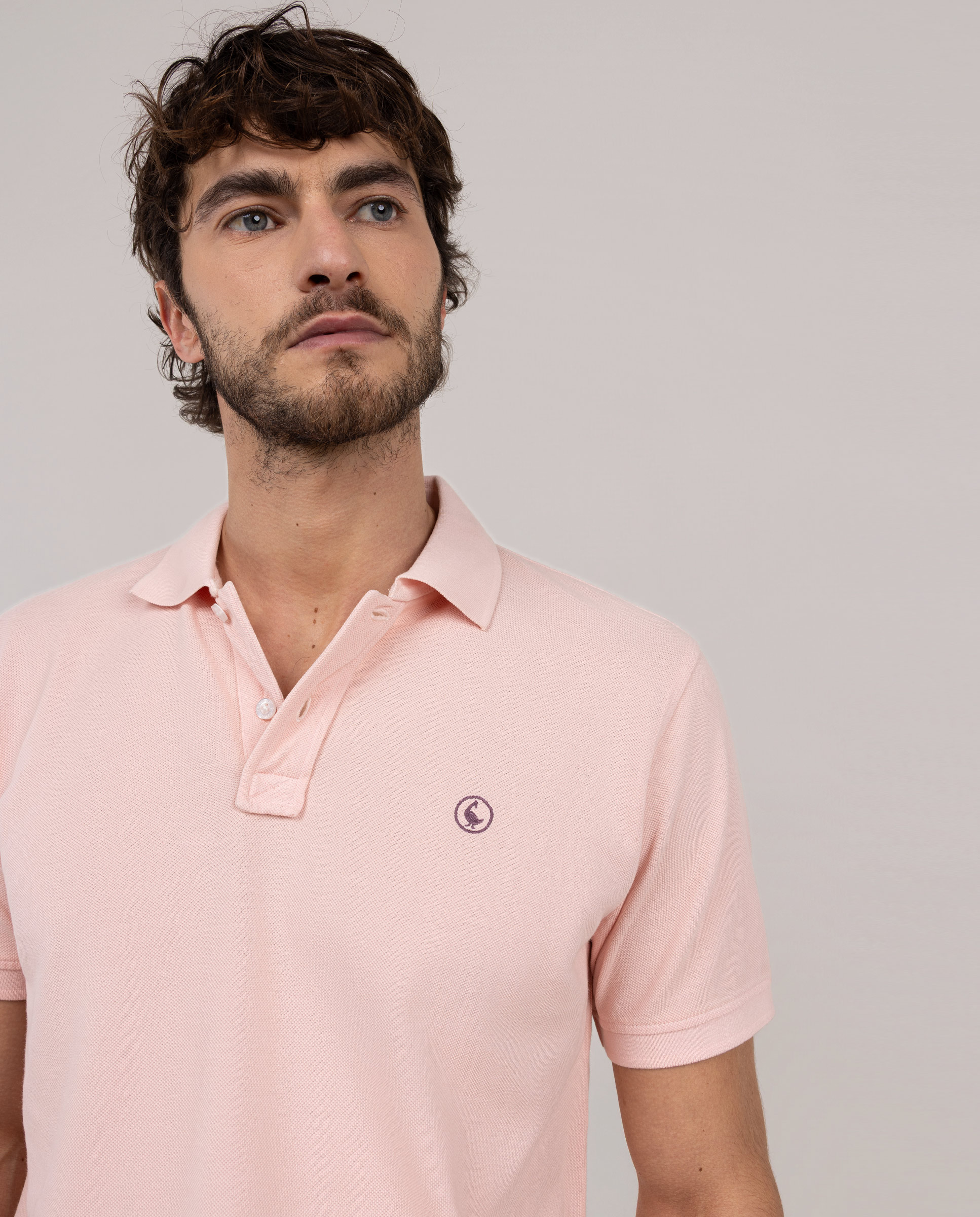 Polo Piqué Tinte Garment Dyed Rosa-4