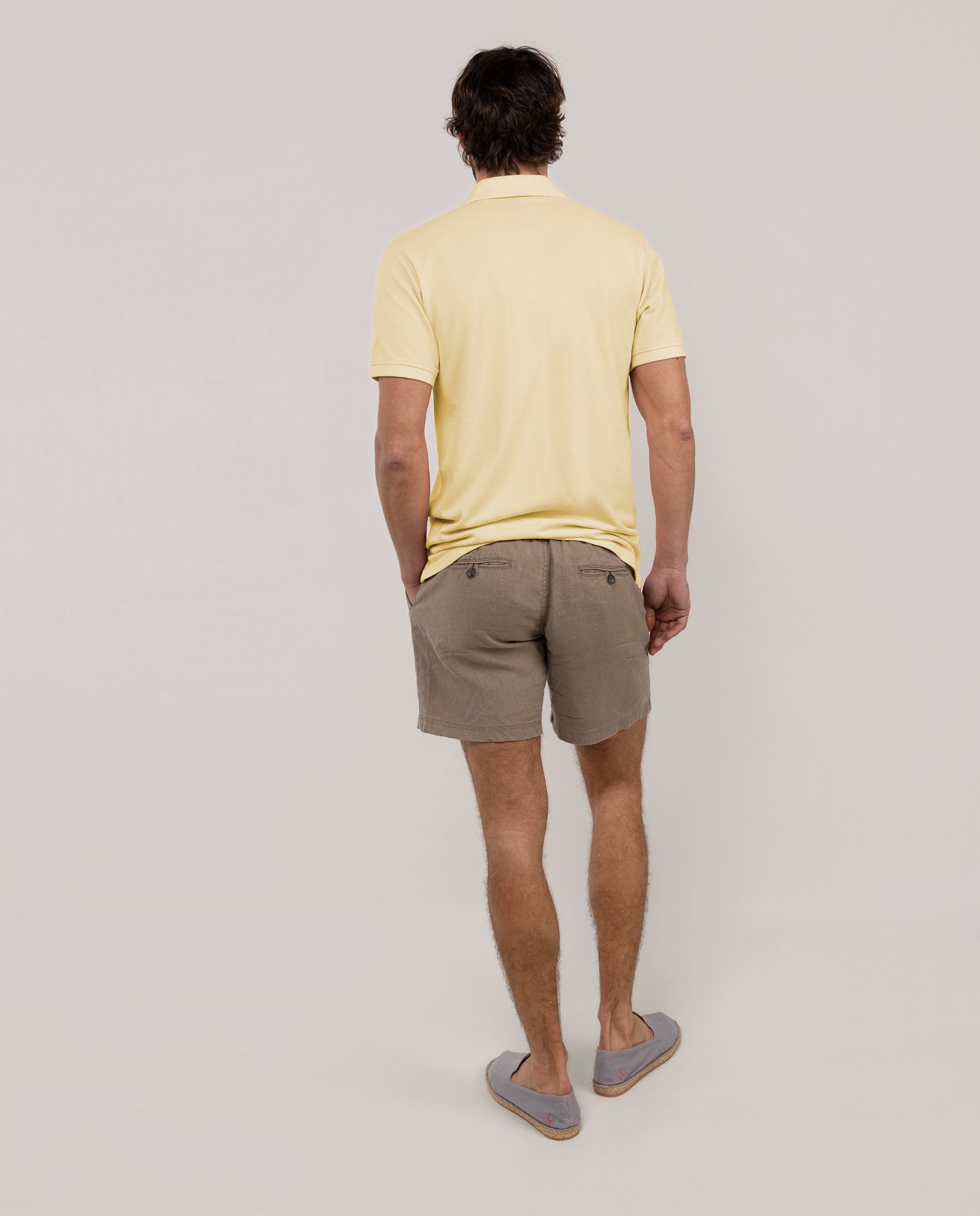 Polo Piqué Tinte Garment Dyed Amarelo-4
