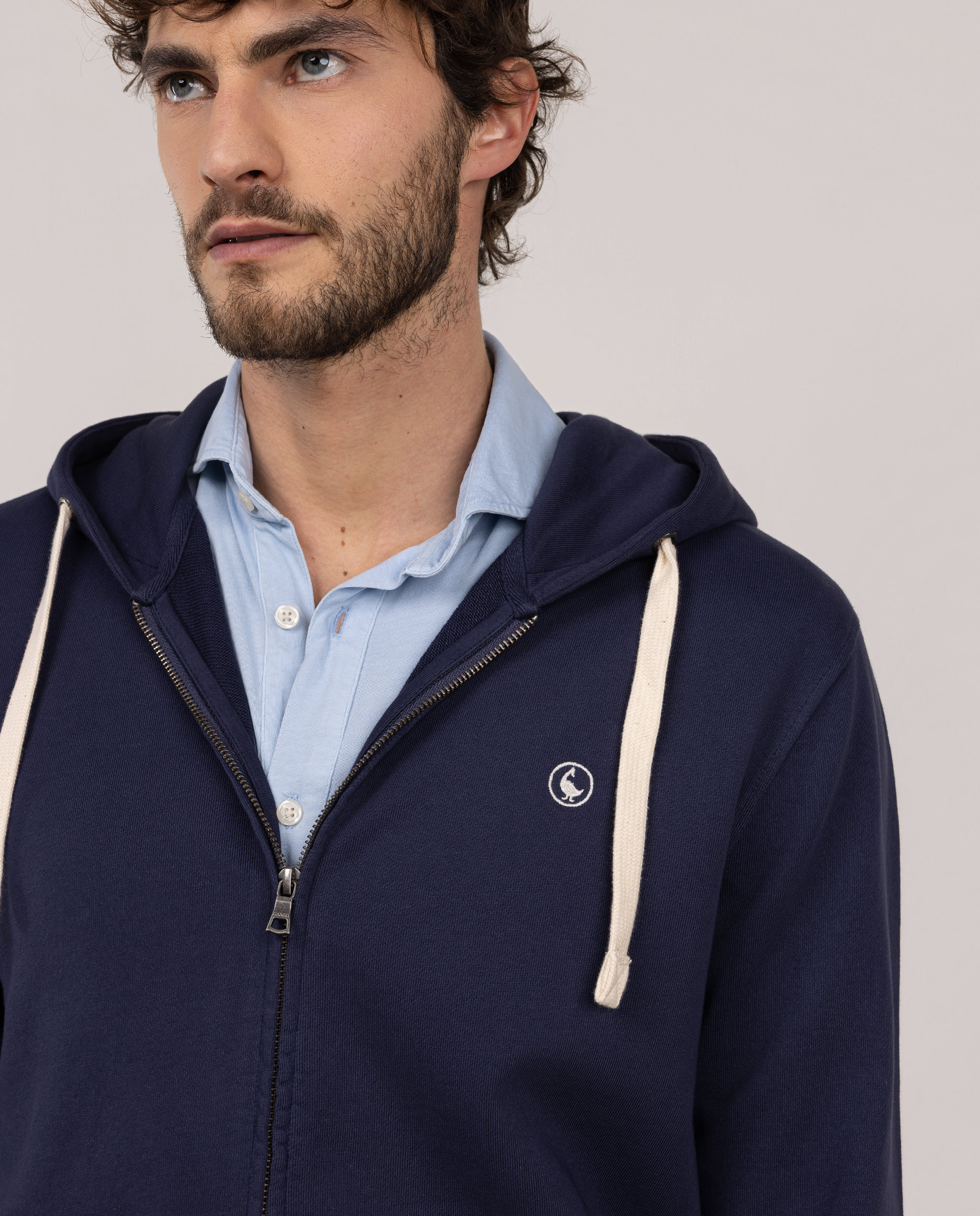 Sweatshirt com Fecho Zip Azul-marinho-4