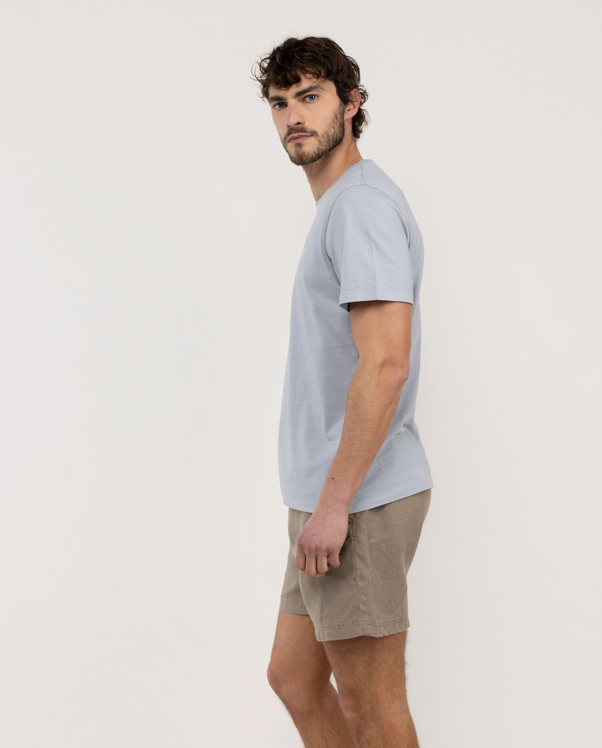 T-shirt de Praia com Manga Curta Azul-claro-4