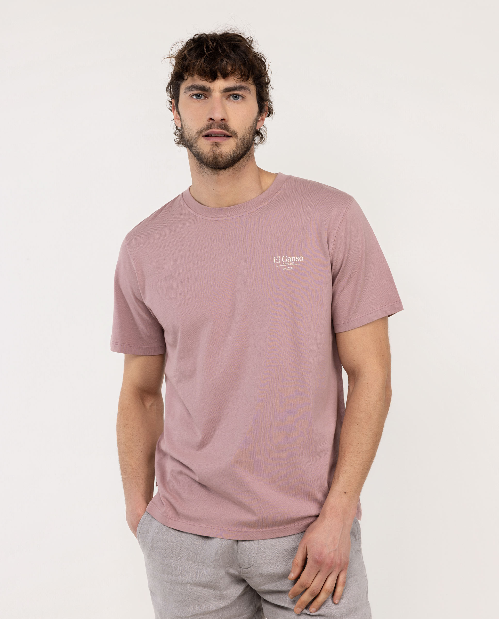 T-shirt de Manga Curta Peixes Malva-1