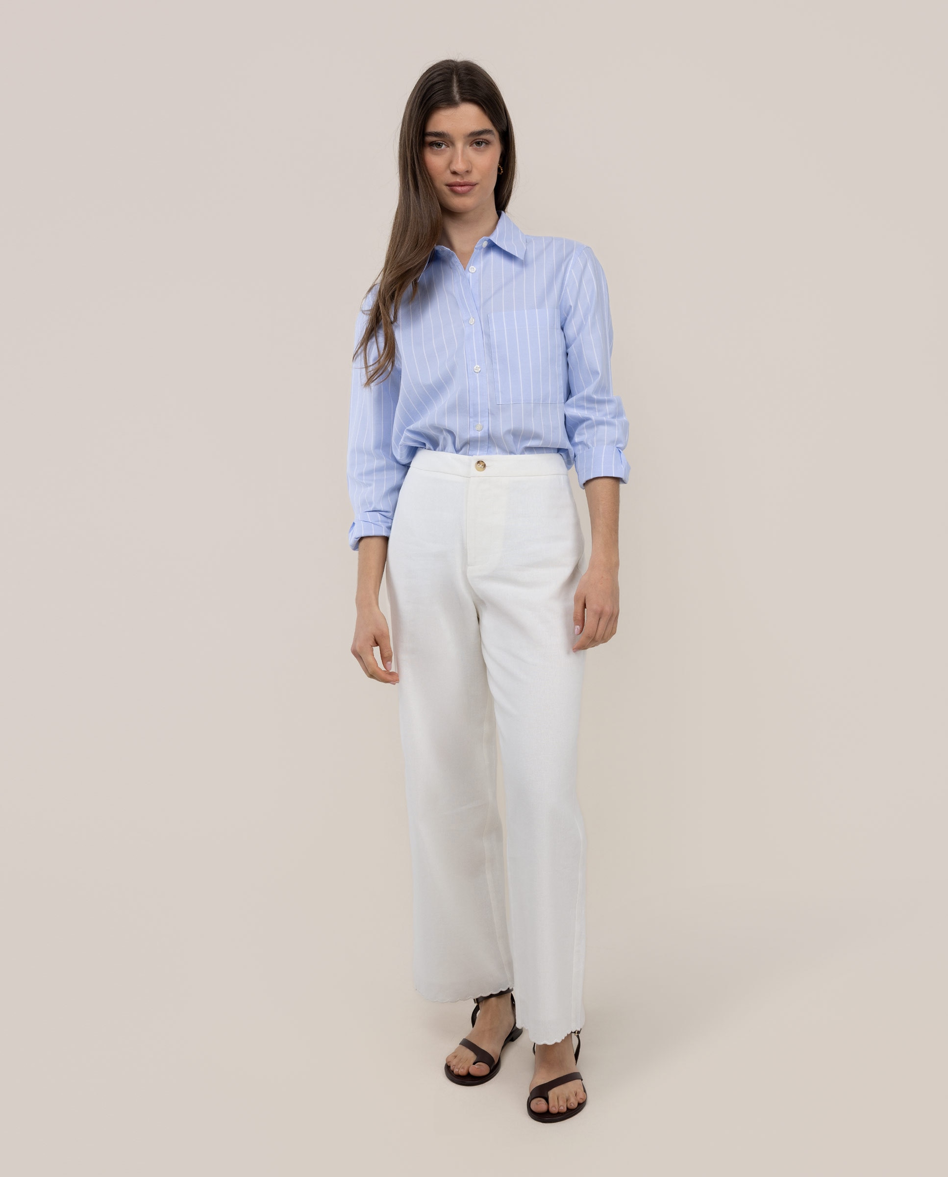 Camisa Às Riscas Butcher Maggie Azul-2