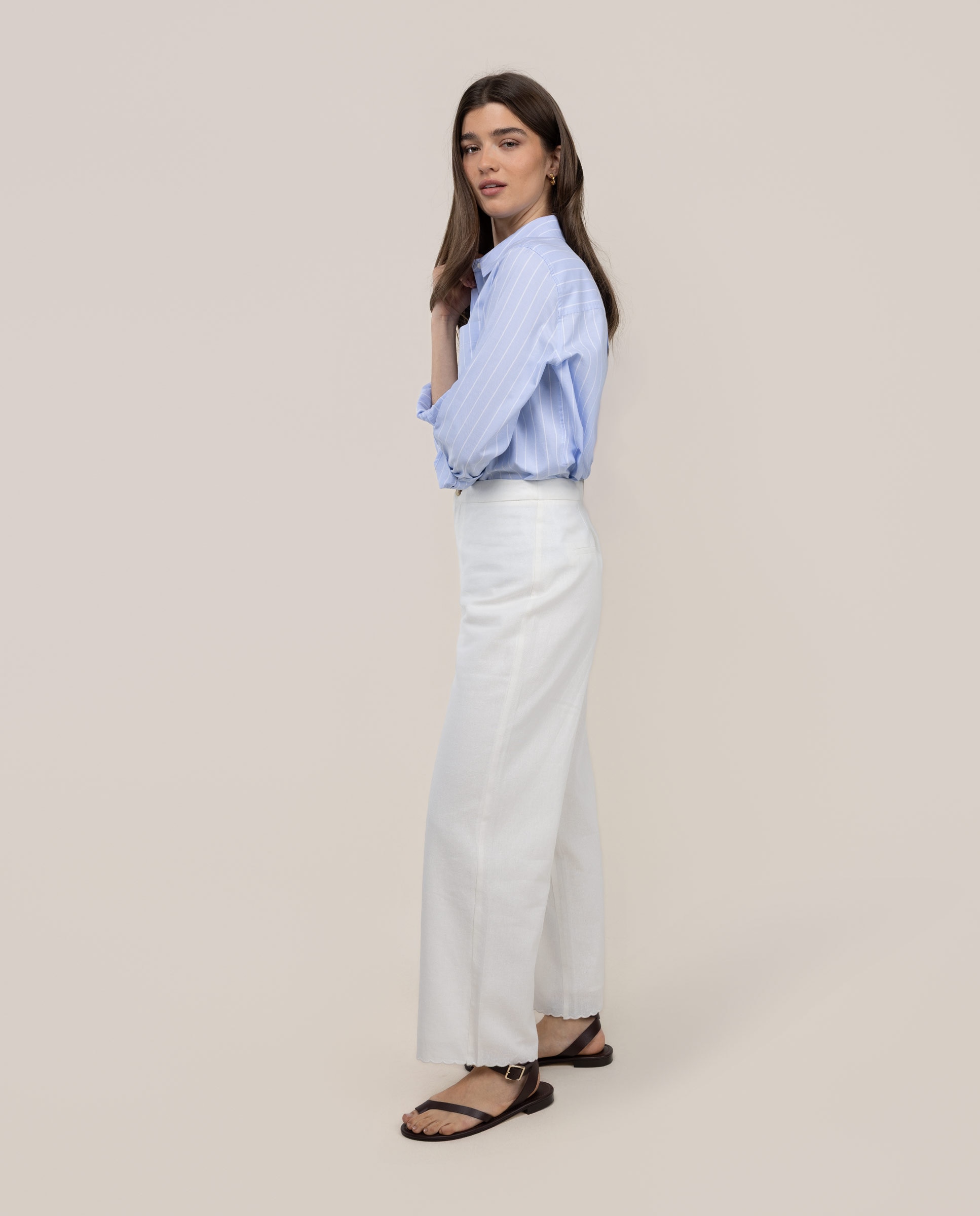 Camisa Às Riscas Butcher Maggie Azul-3