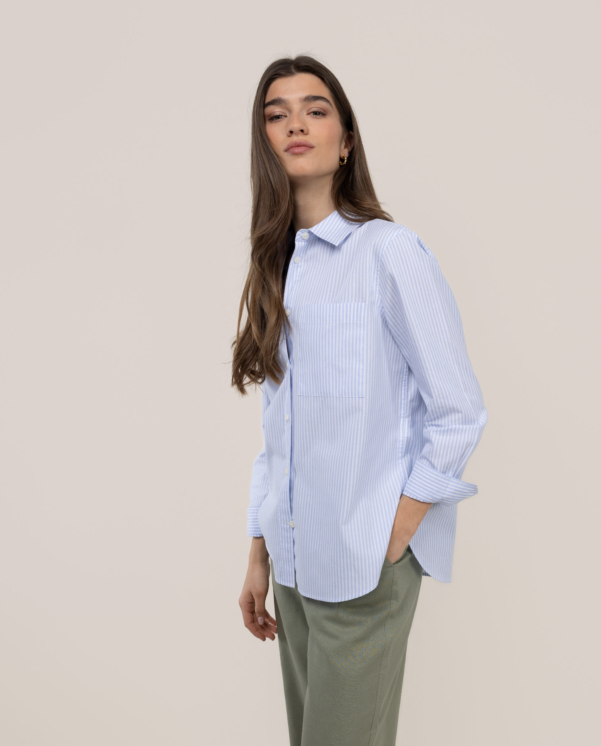 Camisa Às Riscas Yale Maggie Azul-celeste-3