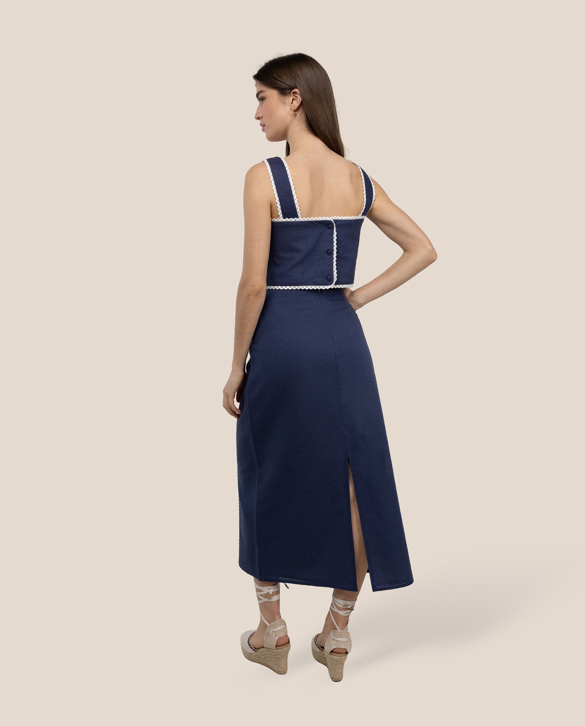 Top Juliet Teja Azul / Branco-4