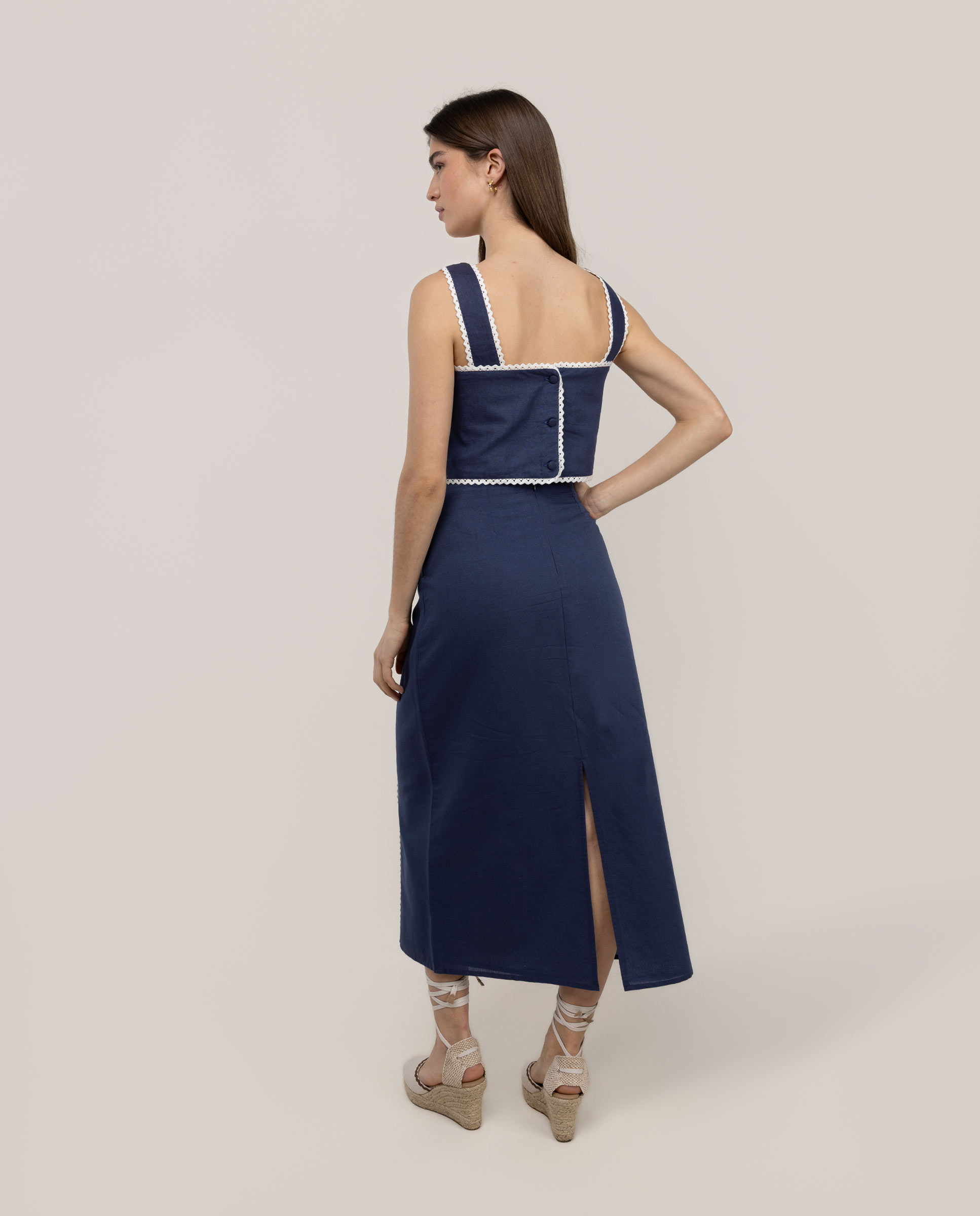 Saia Midi Lena Azul-4